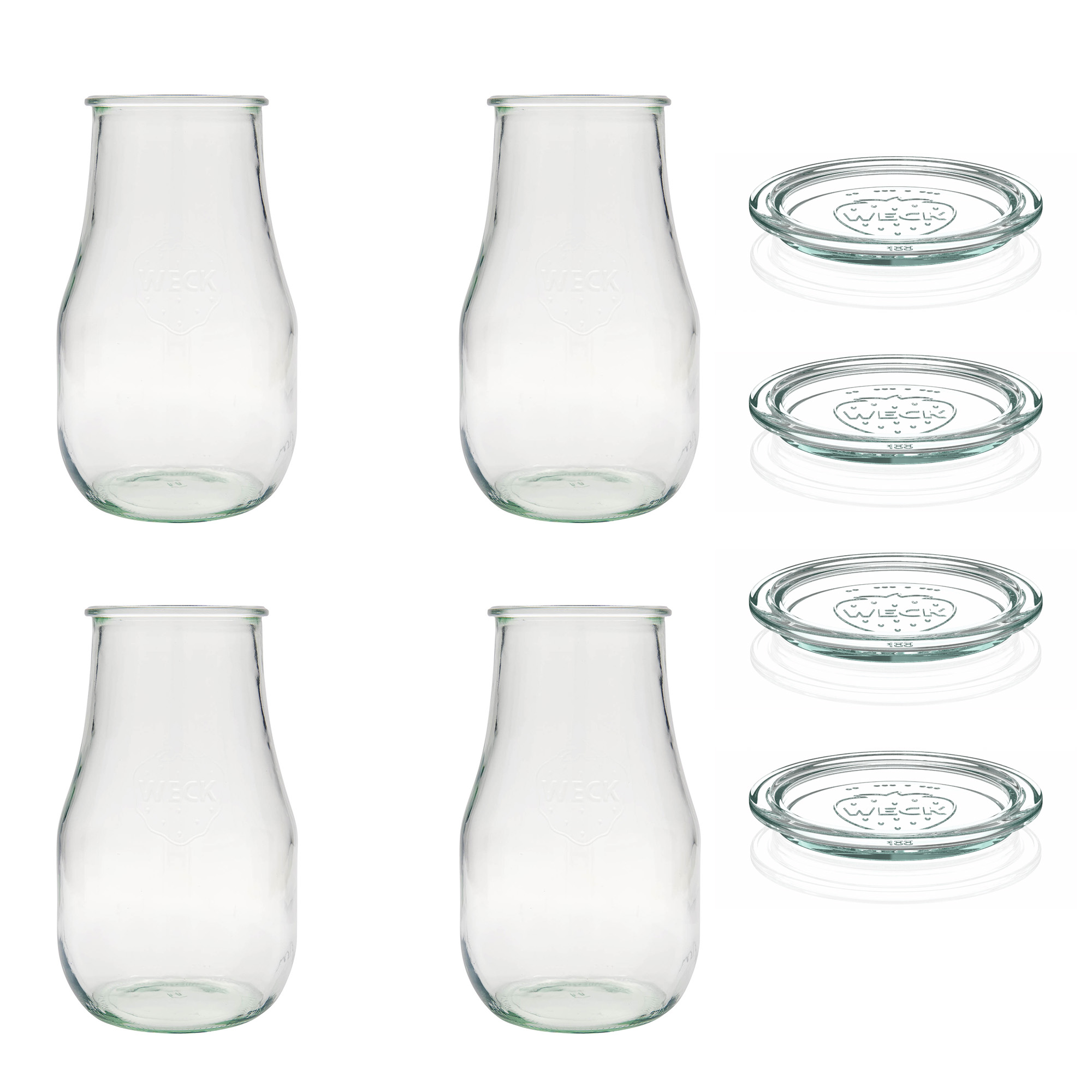 4x 2700 ml WECK-tulpanburk med glaslock RR 100