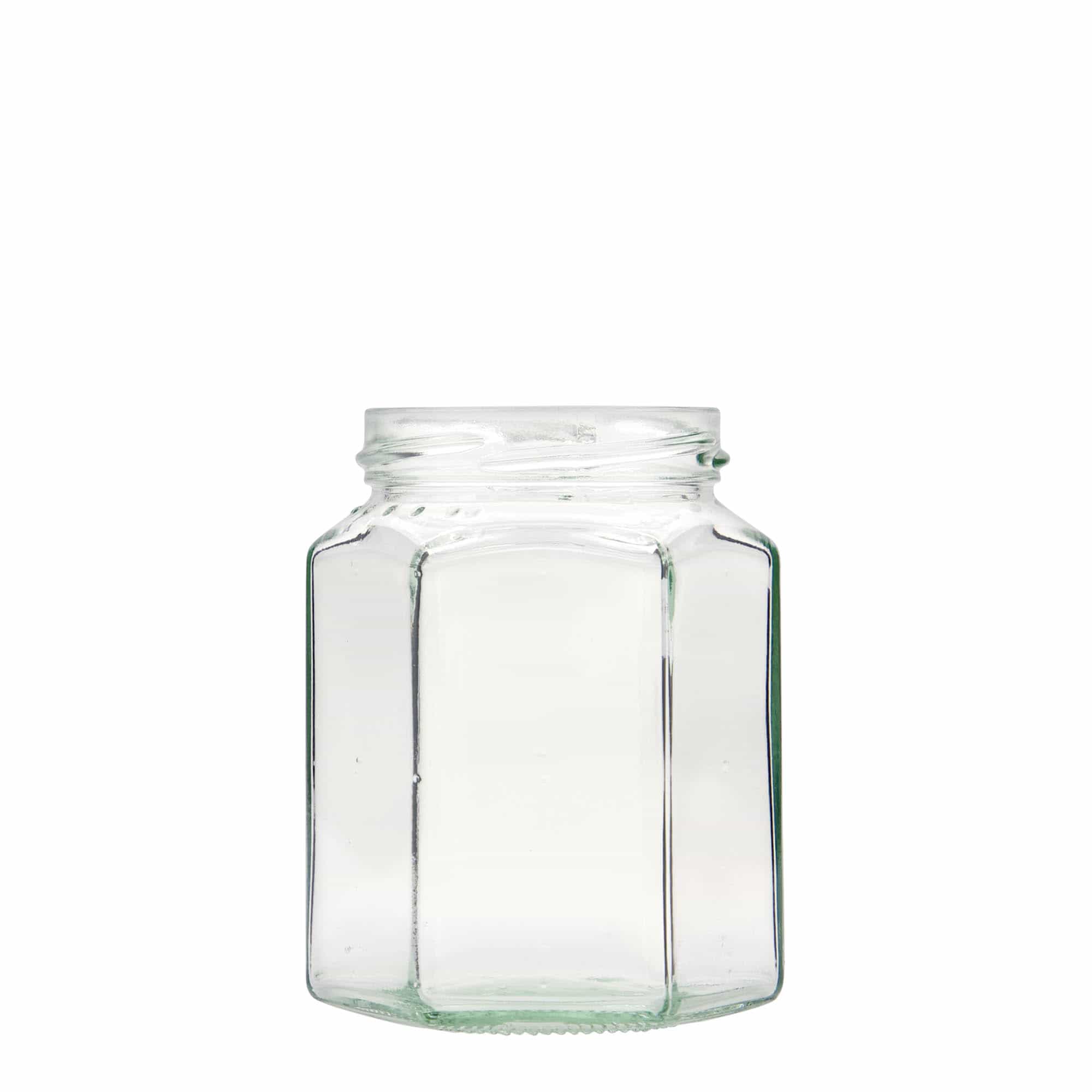 288 ml hexagonal burk, mynning: twist off (TO 63) 288 ml hexagonal burk, mynning: twist off (TO 63)