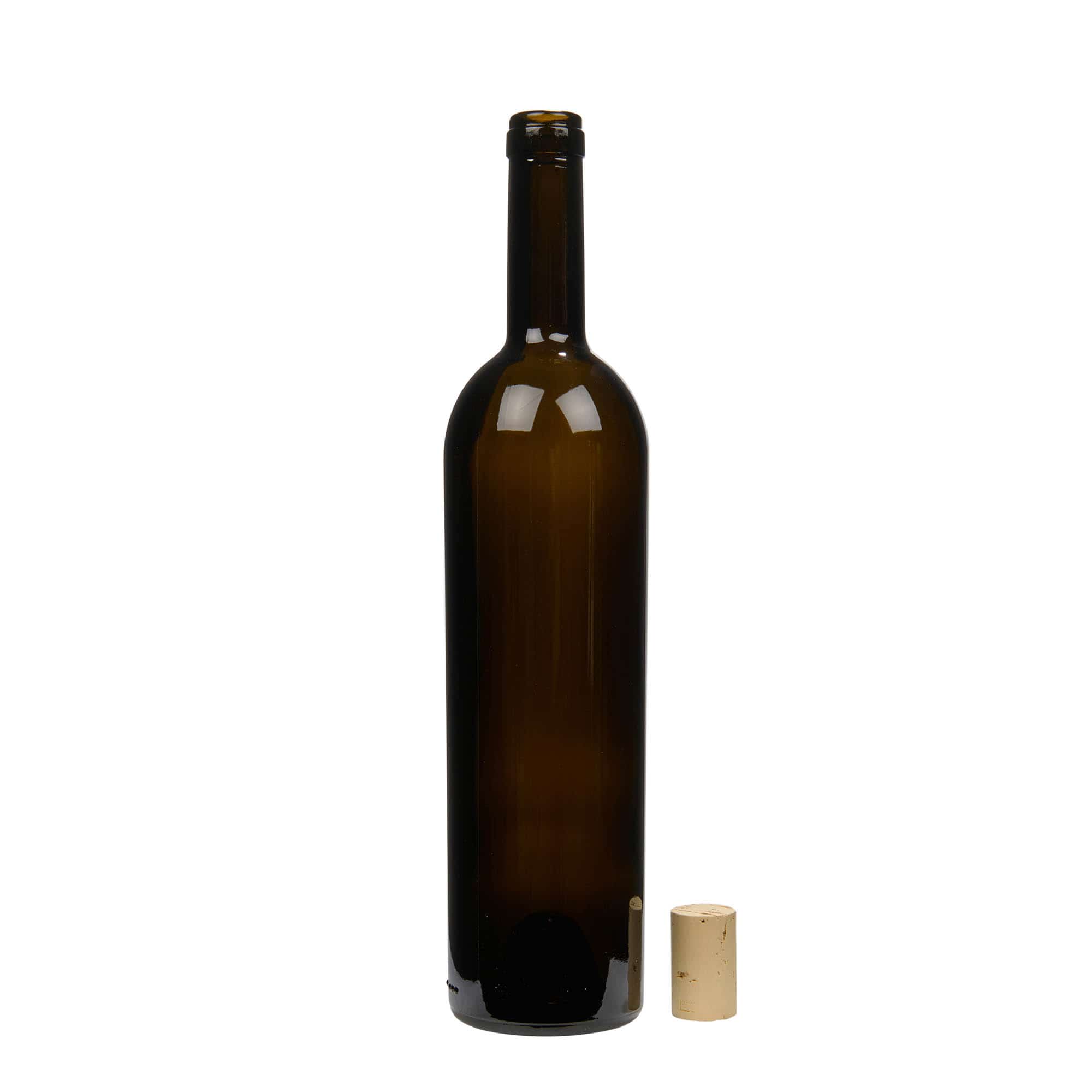 750 ml vinflaska 'Liberty', antikgrön, mynning: kork
