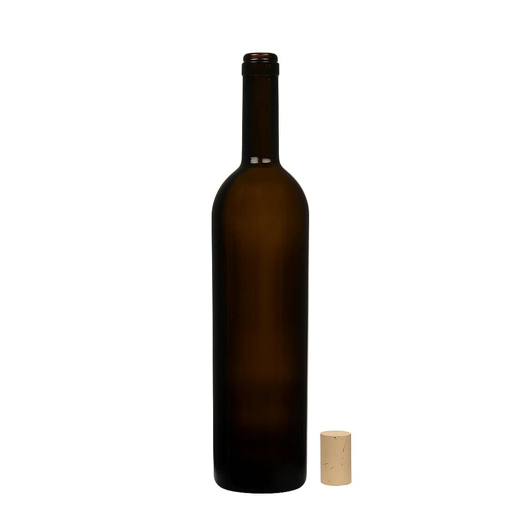 750 ml vinflaska 'Liberty', antikgrön, öppning: kork