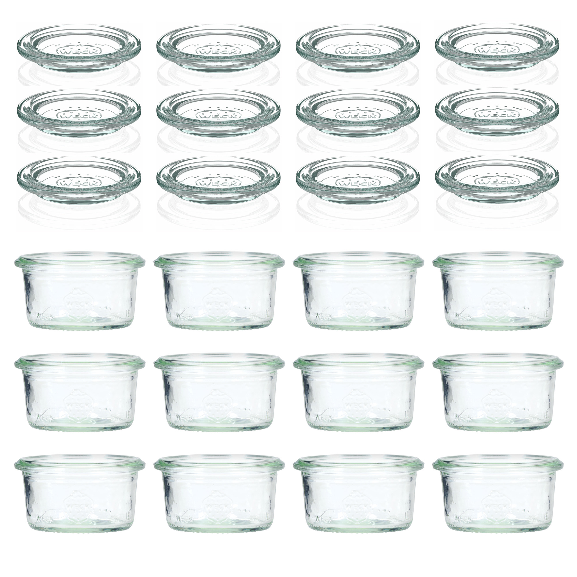 12x 50 ml WECK-störtglas med glaslock RR 60
