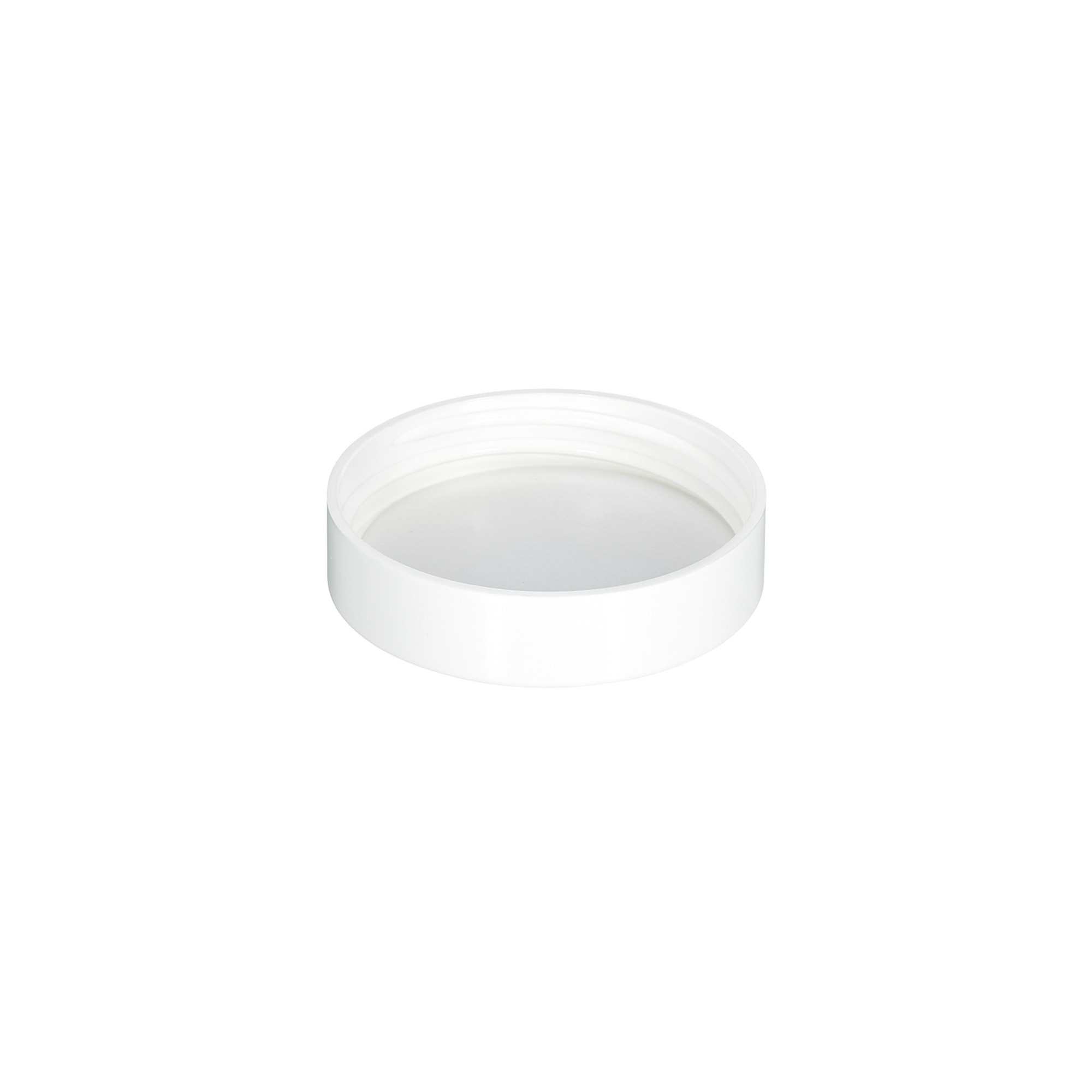 Skruvlock för 60 ml 'Brown Line', HPM-plast, vitt