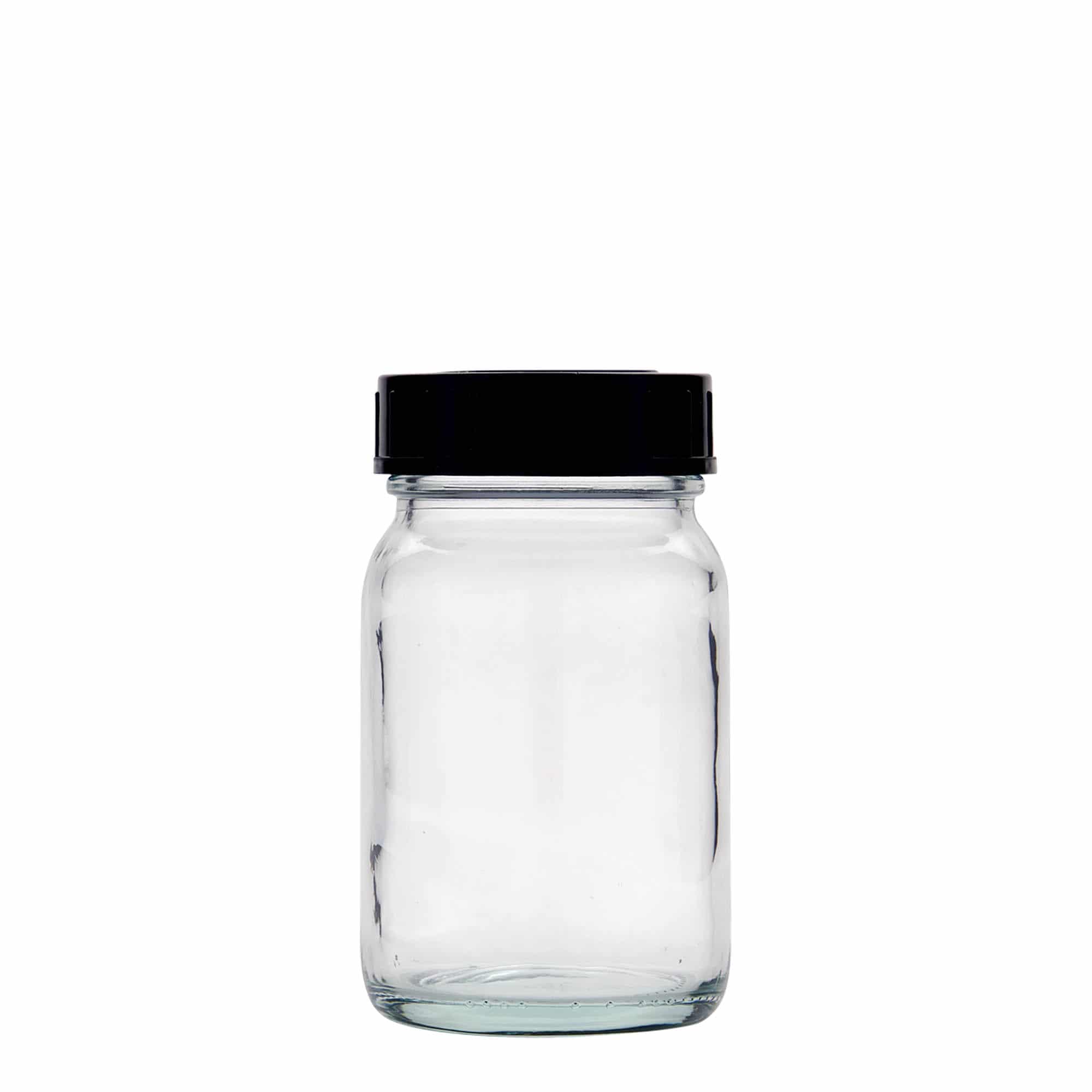 200 ml burk med bred hals, mynning: DIN 55