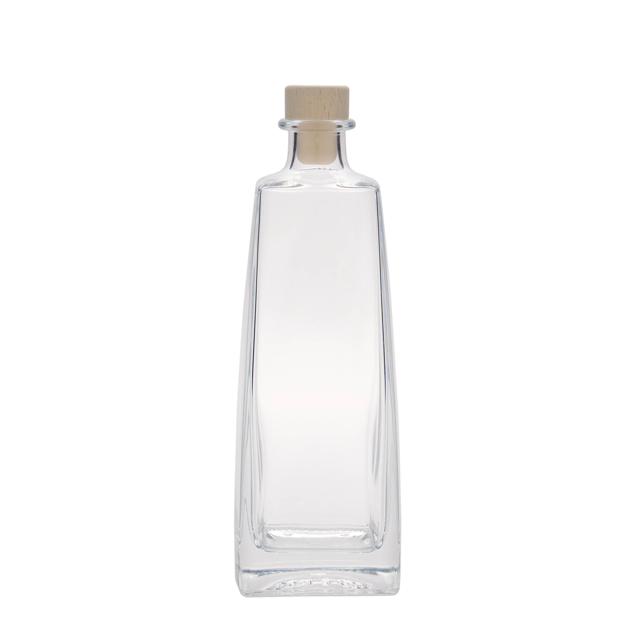 500 ml glasflaska 'Timmy', rektangulär, mynning: kork