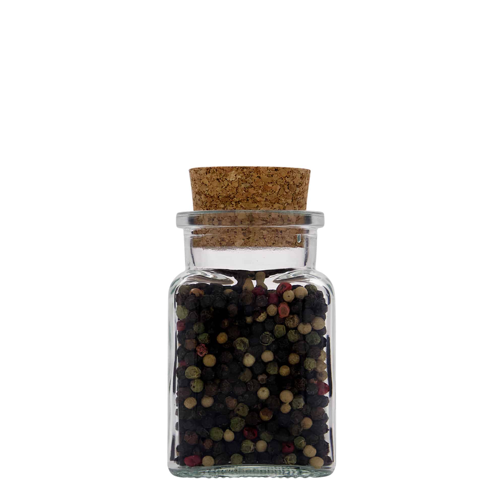 150 ml korkglas, fyrkantigt, mynning: kork