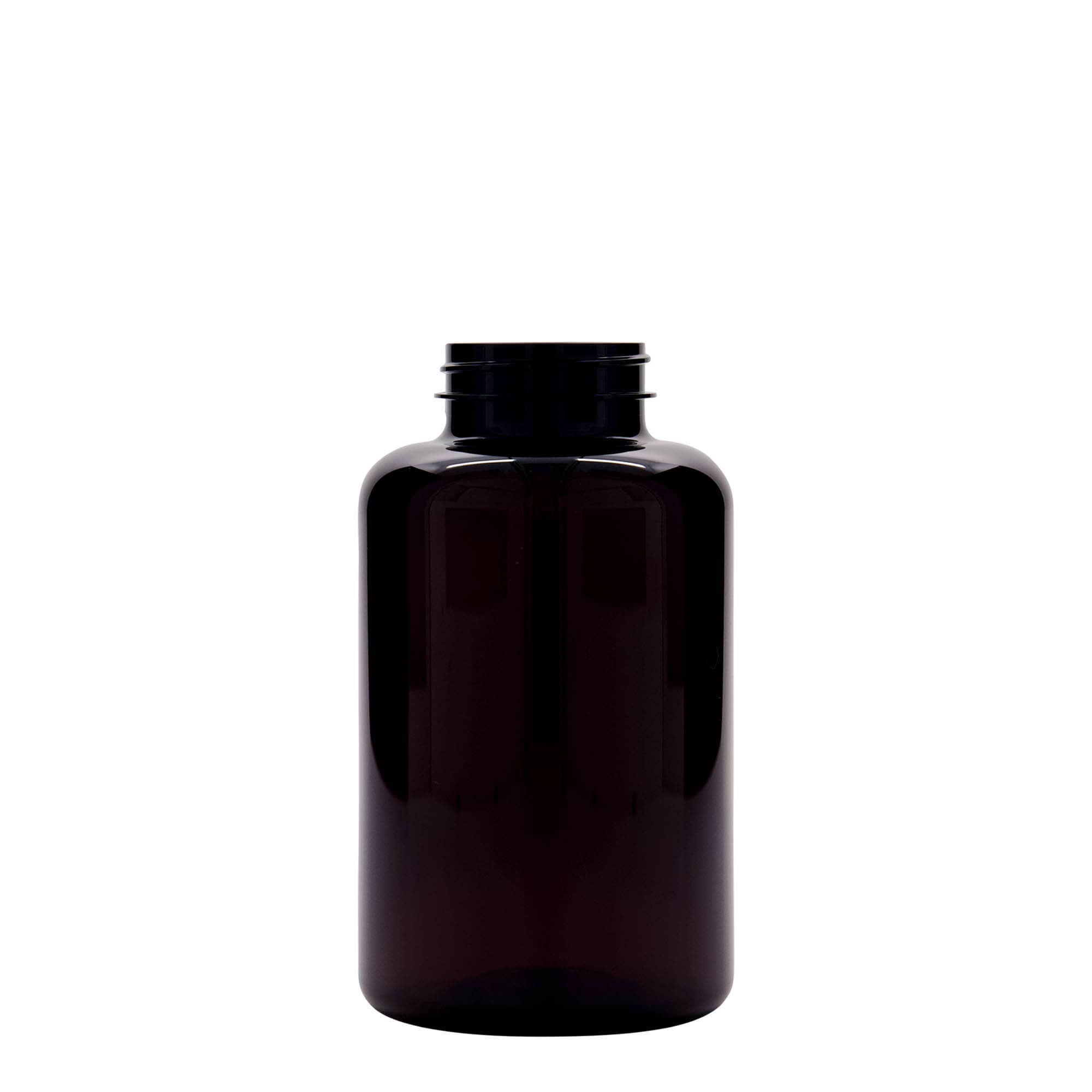500 ml PET-flaska, plast, brun, öppning: 45/400