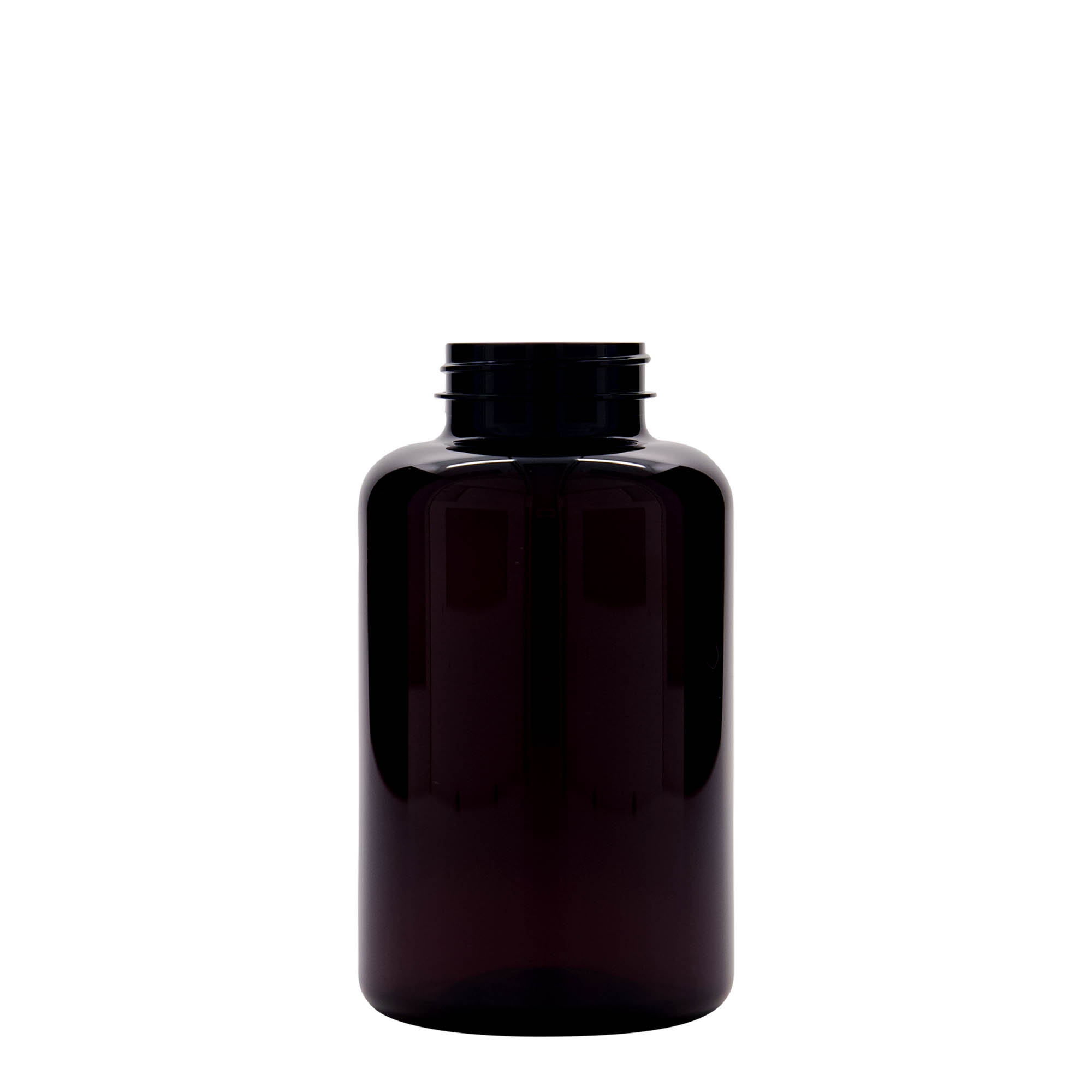 500 ml PET-flaska, plast, brun, öppning: 45/400