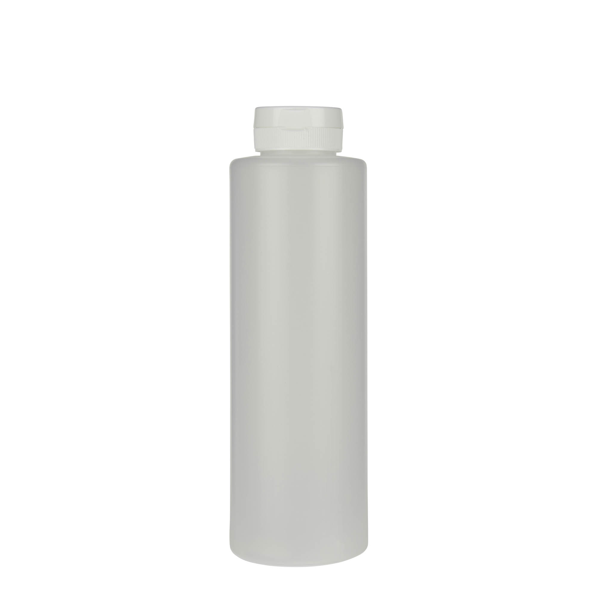 500 ml såsflaska, LDPE-plast, natur, mynning: 38/400