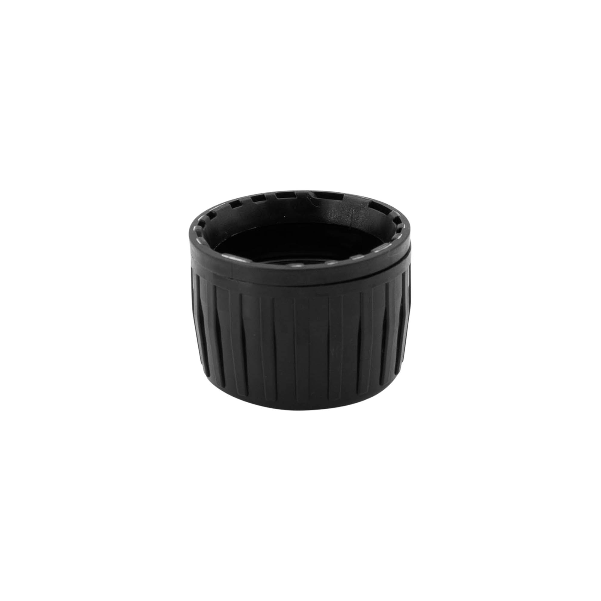 Skruvlock originalitet, PP-plast, svart, för mynning: PP 28 Skruvlock originalitet, PP-plast, svart, för mynning: PP 28