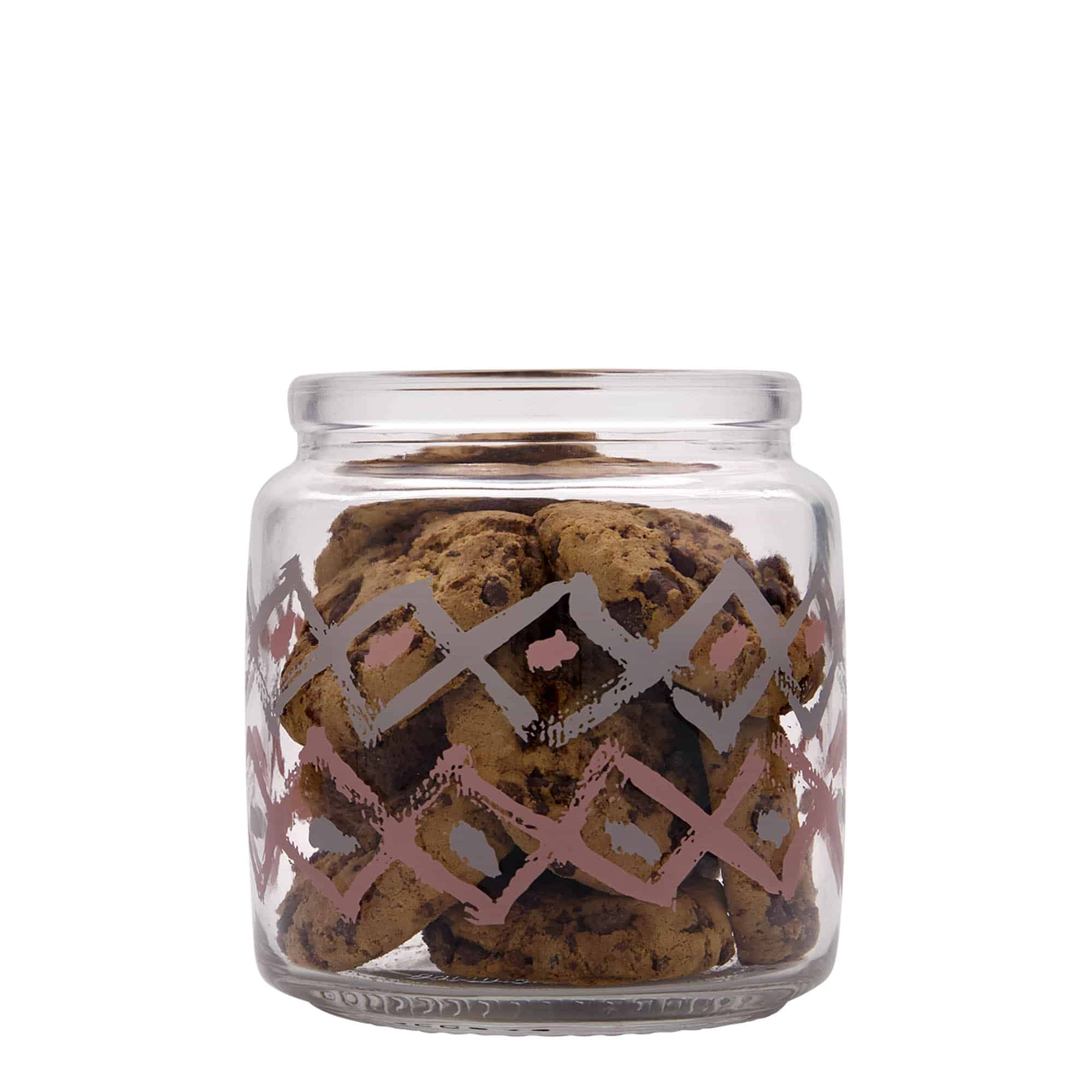750 ml korkglas 'Giara', motiv: Manolibera rosa, mynning: kork