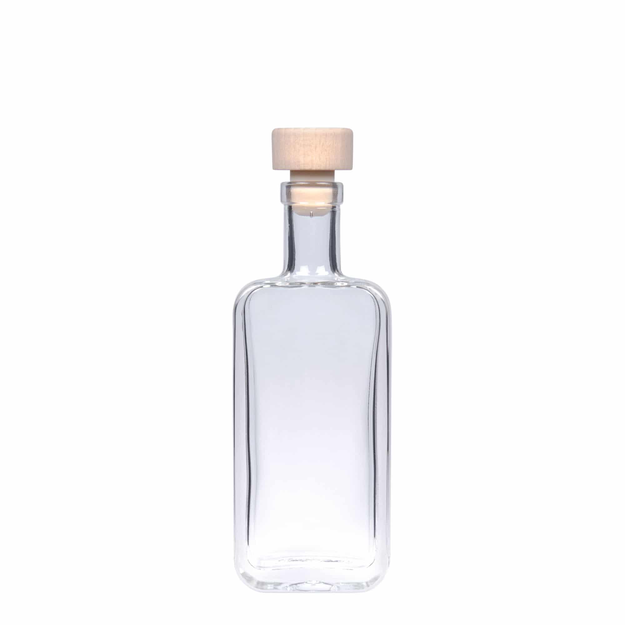 100 ml glasflaska 'Nice', rektangulär, öppning: kork