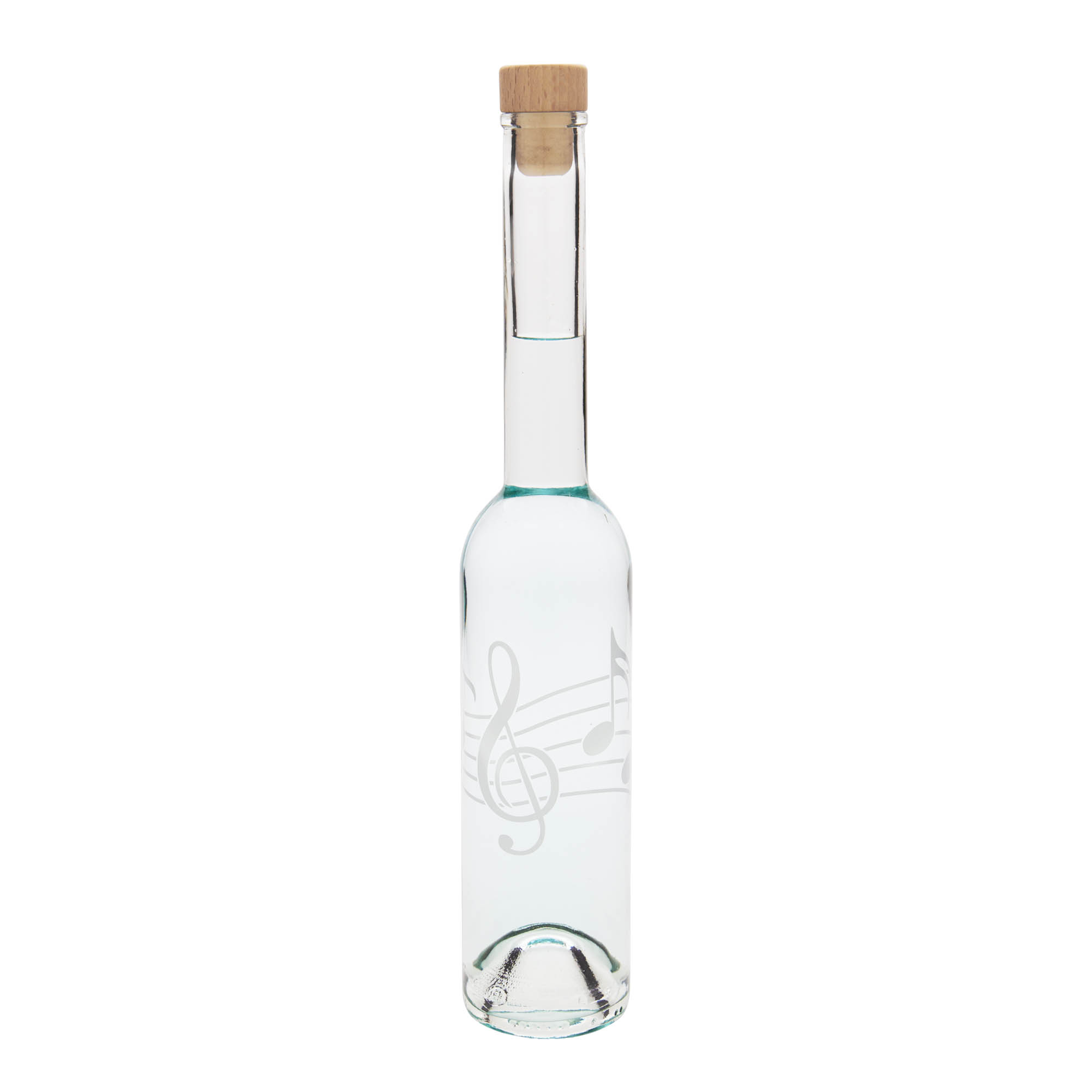 350 ml glasflaska 'Opera', motiv: musiknoter, öppning: kork