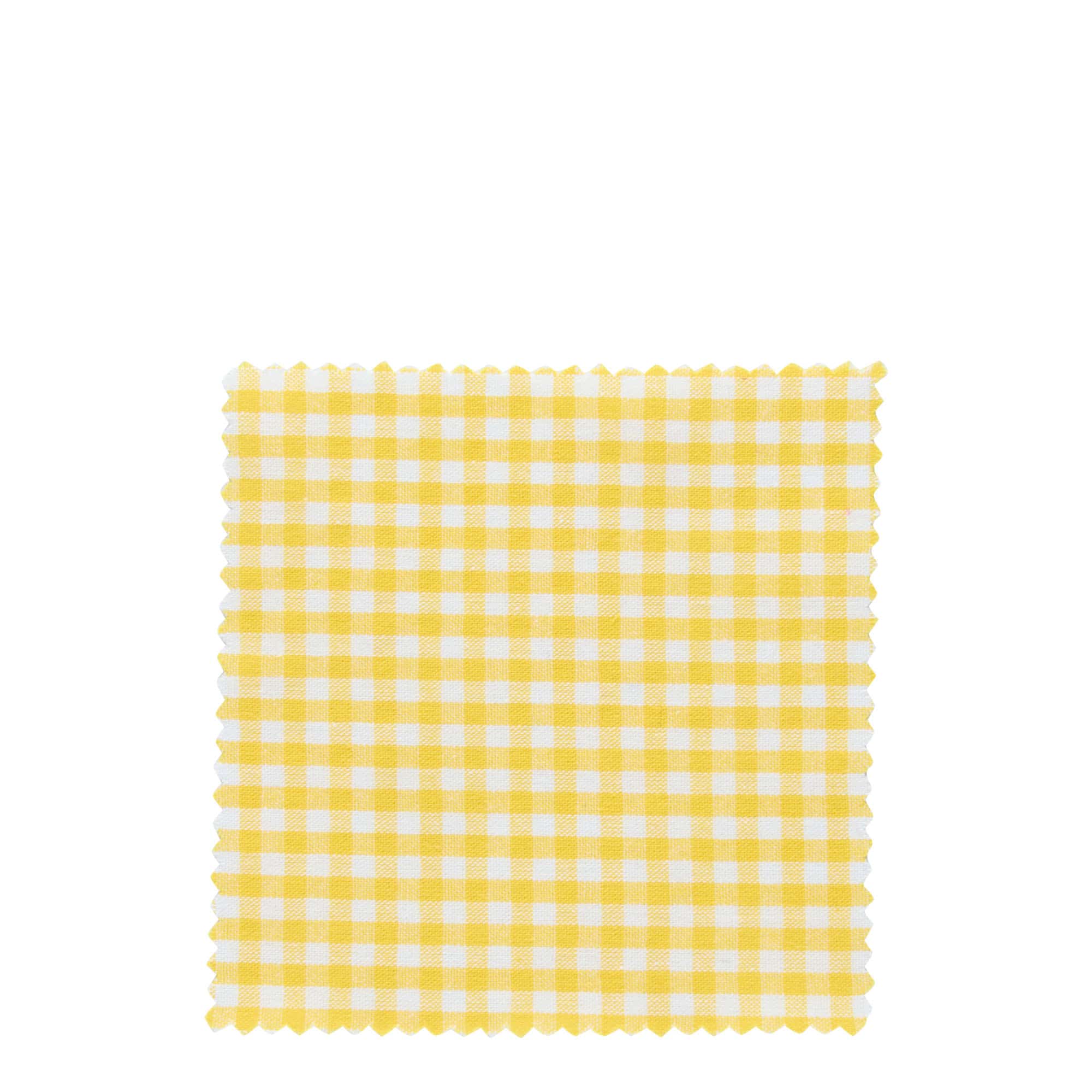 Rutig tygrundel för syltburk 12x12, kvadratisk, textil, gul, mynning: TO38-TO53 Rutig tygrundel för syltburk 12x12, kvadratisk, textil, gul, mynning: TO38-TO53