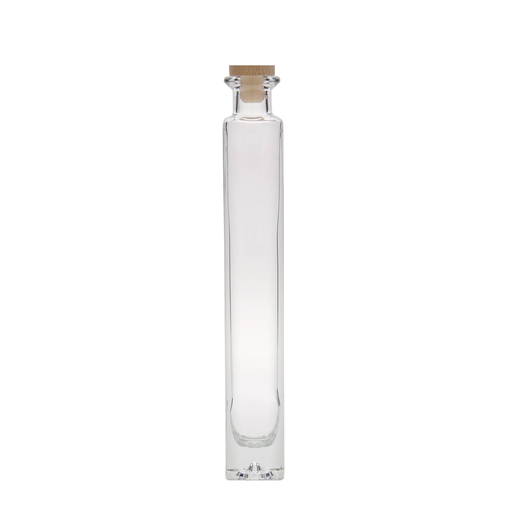 200 ml glasflaska 'Tommy', fyrkantig, öppning: kork