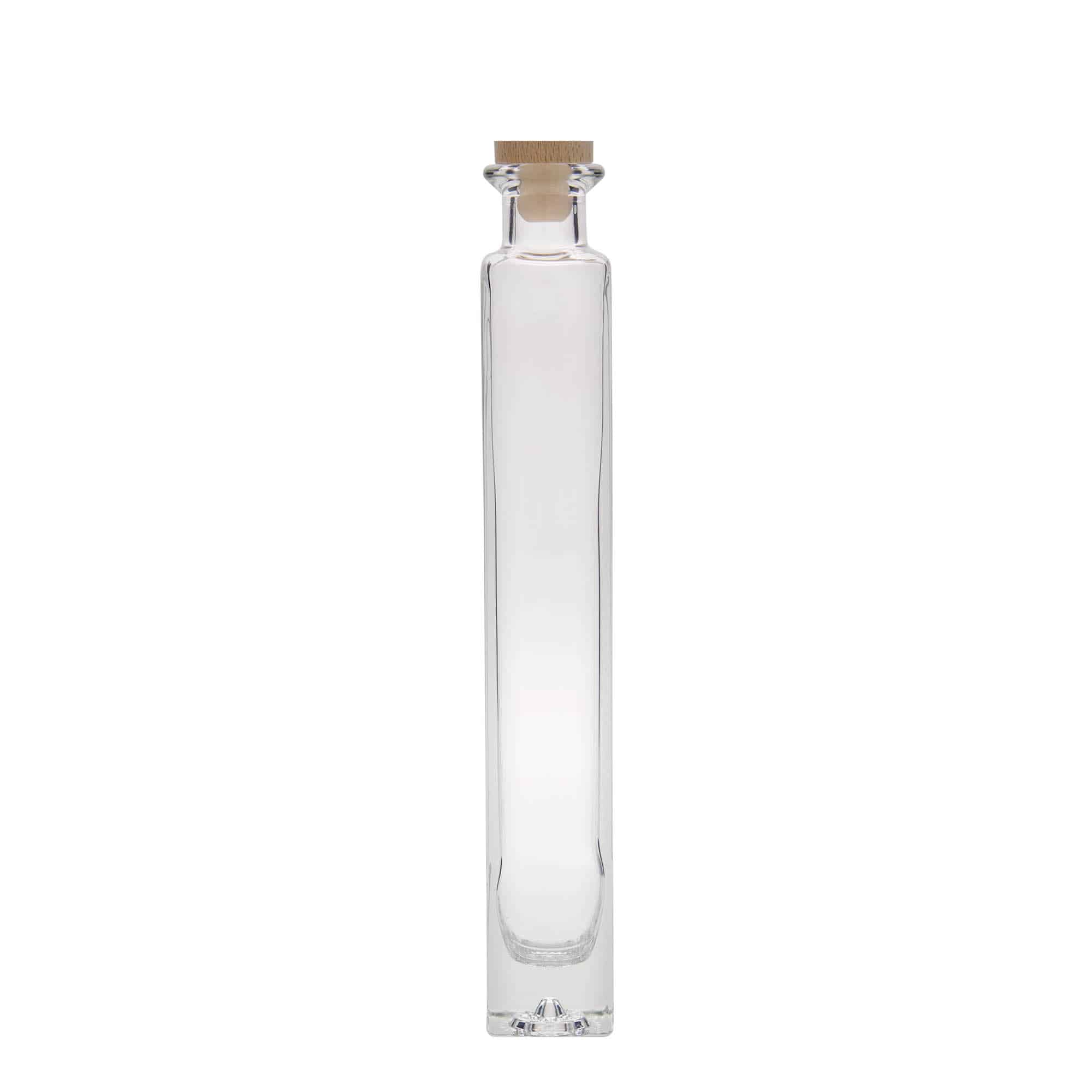 200 ml glasflaska 'Tommy', fyrkantig, öppning: kork