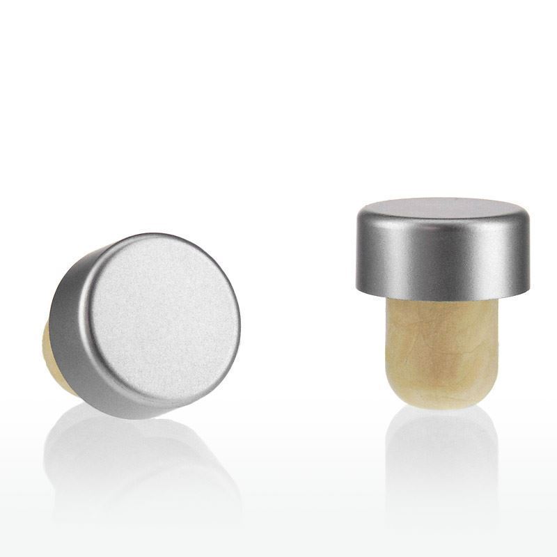 Greppkork 19 mm, plast, silver, för mynning: kork Greppkork 19 mm, plast, silver, för mynning: kork