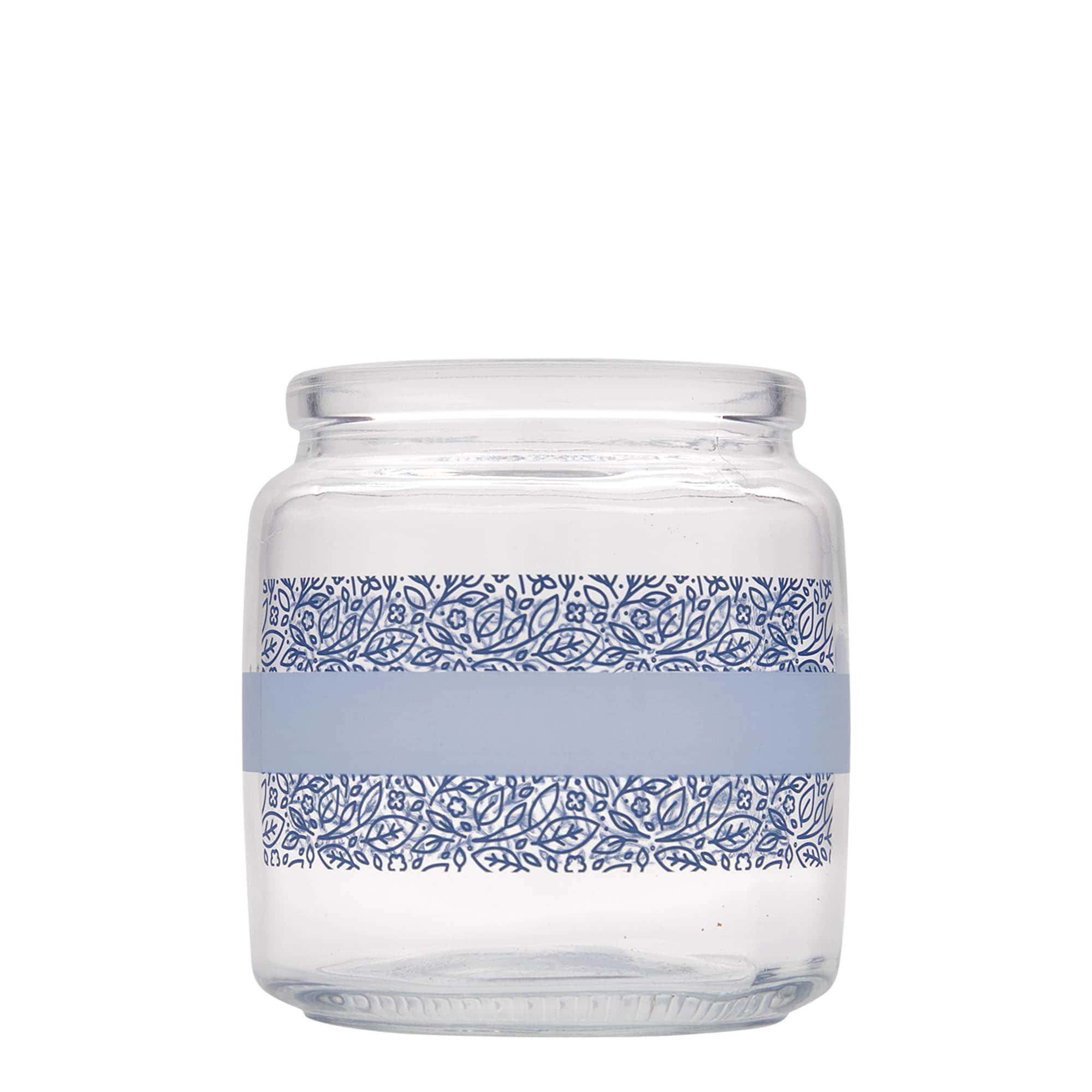 750 ml korkglas 'Giara', motiv: Naturalmente blu, öppning: kork