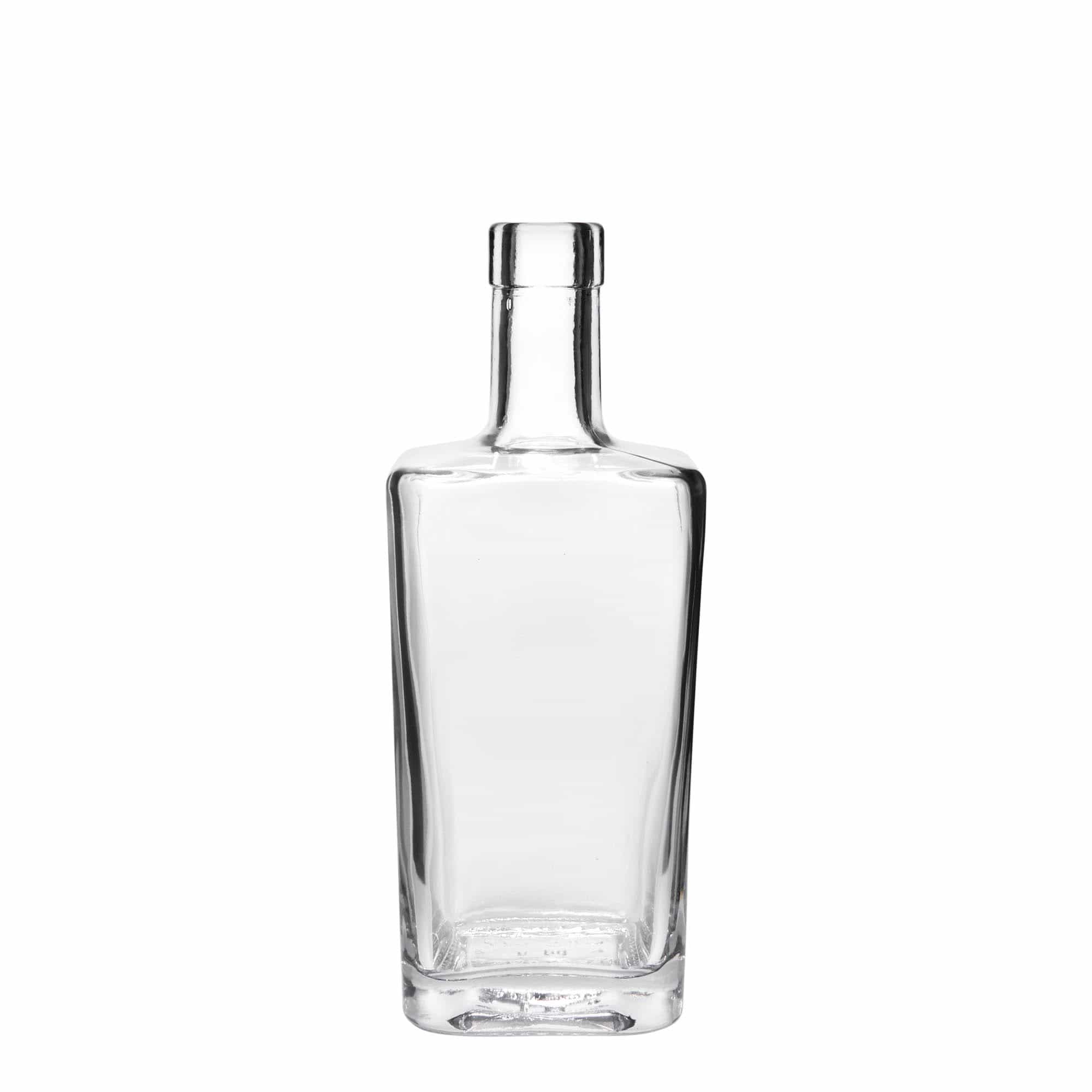 500 ml glasflaska 'Noel', kvadratisk, öppning: kork