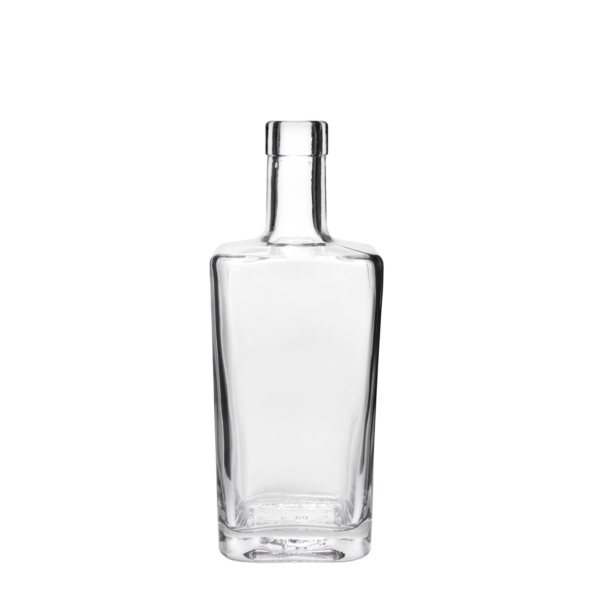 500 ml glasflaska 'Noel', kvadratisk, öppning: kork