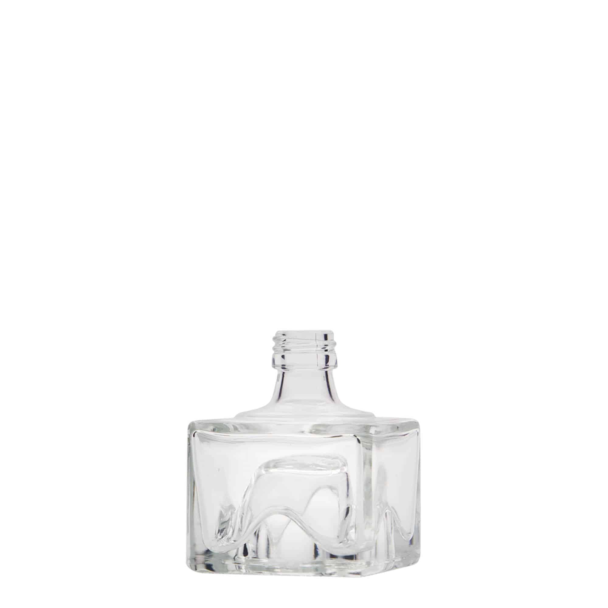 40 ml glasflaska 'Cocolores', kvadratisk, mynning: PP 18