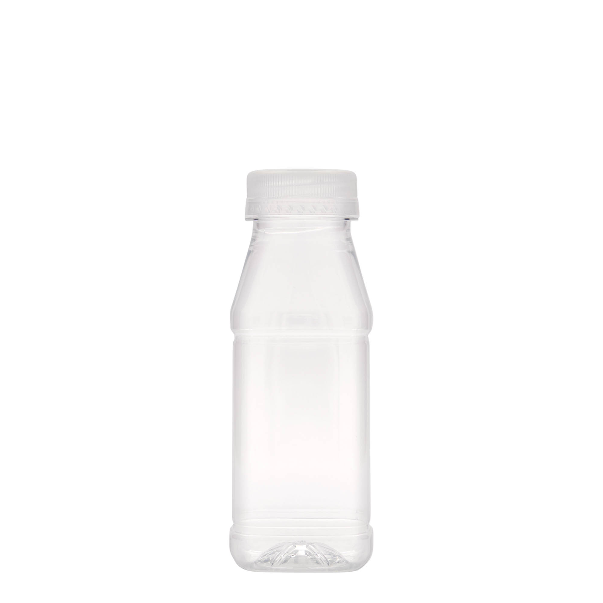 250 ml PET-flaska 'Milk and Juice Carré', kvadratisk, plast, öppning: 38 mm 250 ml PET-flaska 'Milk and Juice Carré', kvadratisk, plast, öppning: 38 mm
