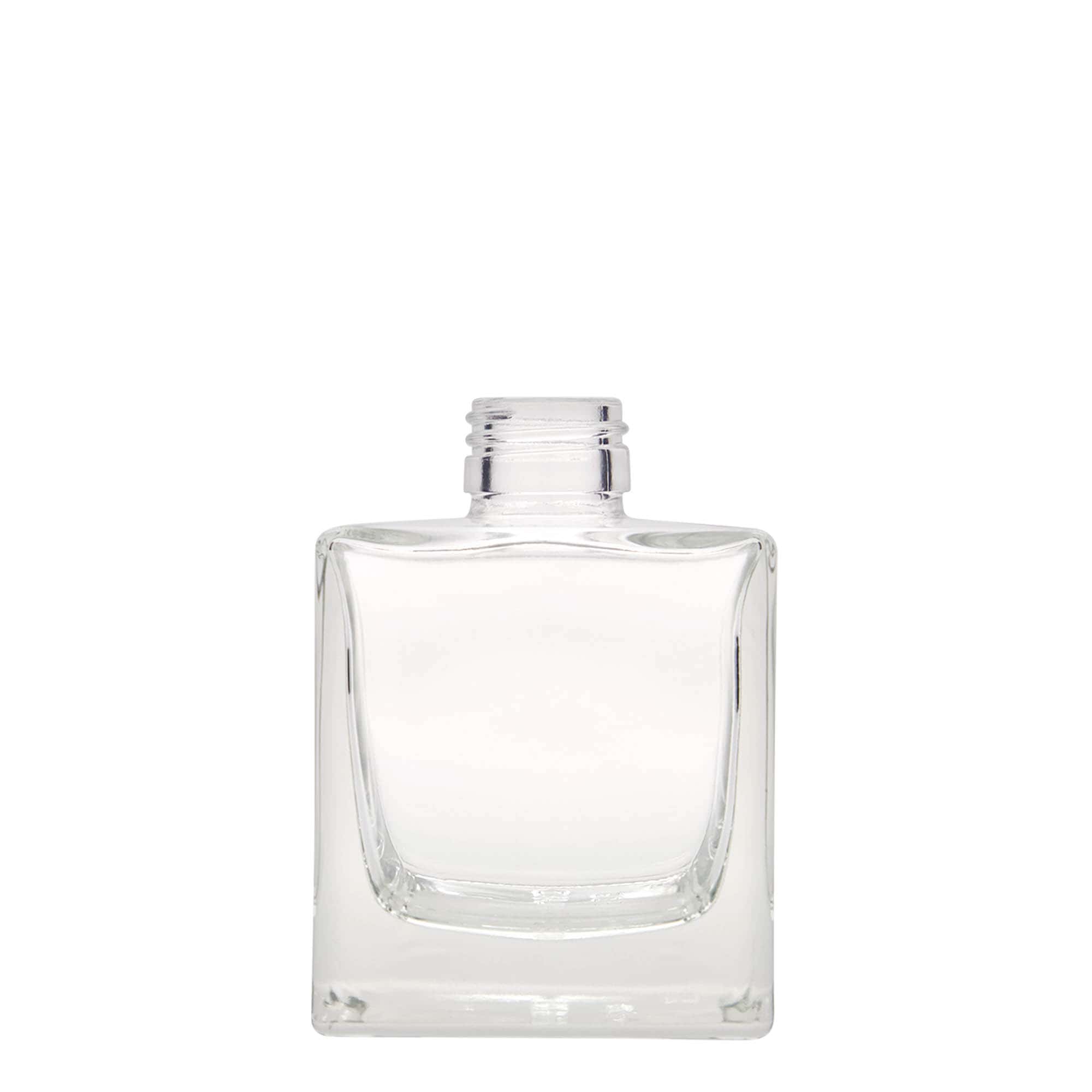 200 ml glasflaska 'Cube', fyrkantig, öppning: PP 28