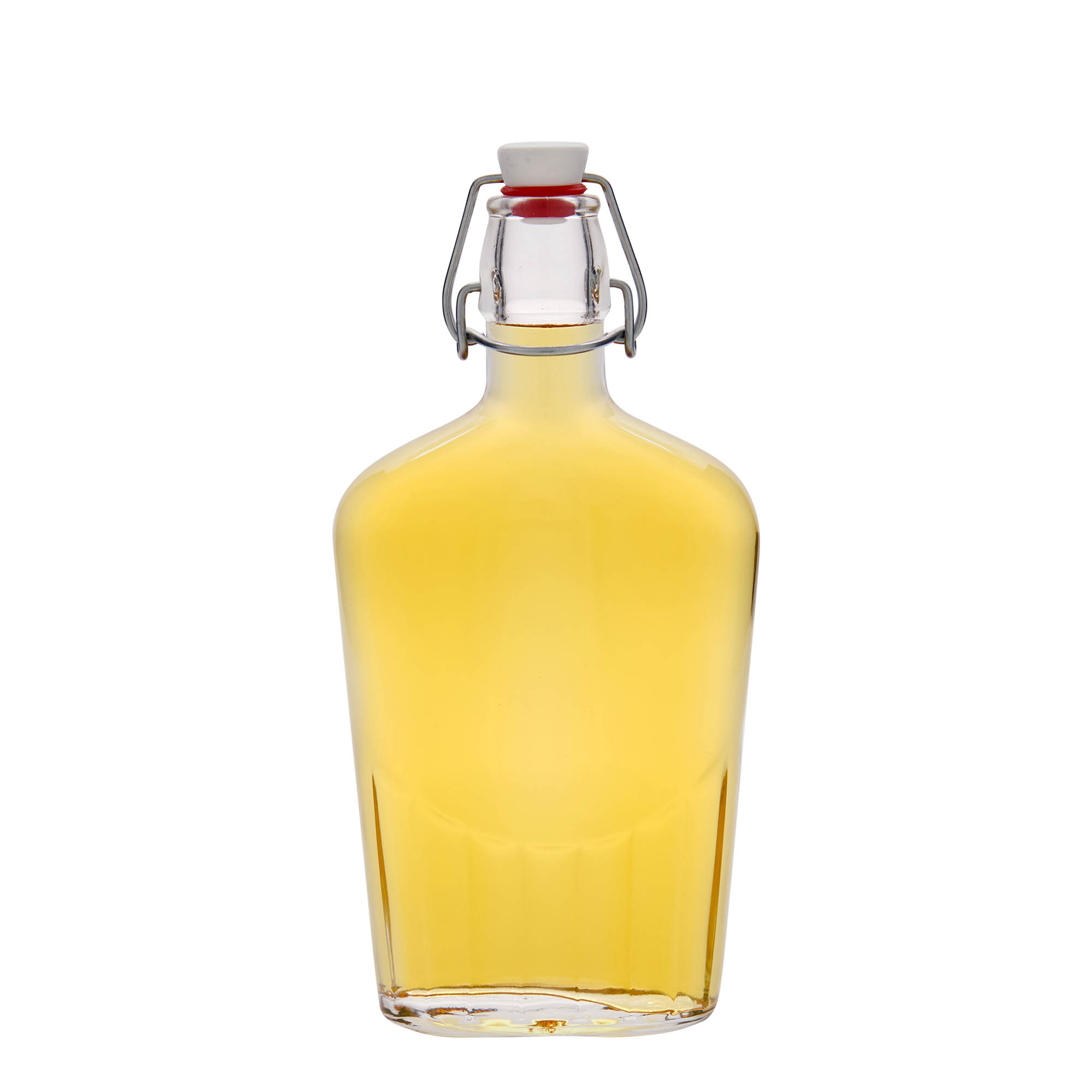 500 ml glasflaska 'Fiaschetta', oval, öppning: bygelkork