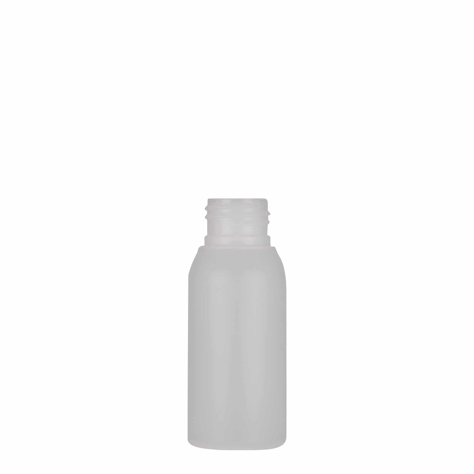 50 ml plastflaska 'Tuffy', HDPE, natur, öppning: 24/410