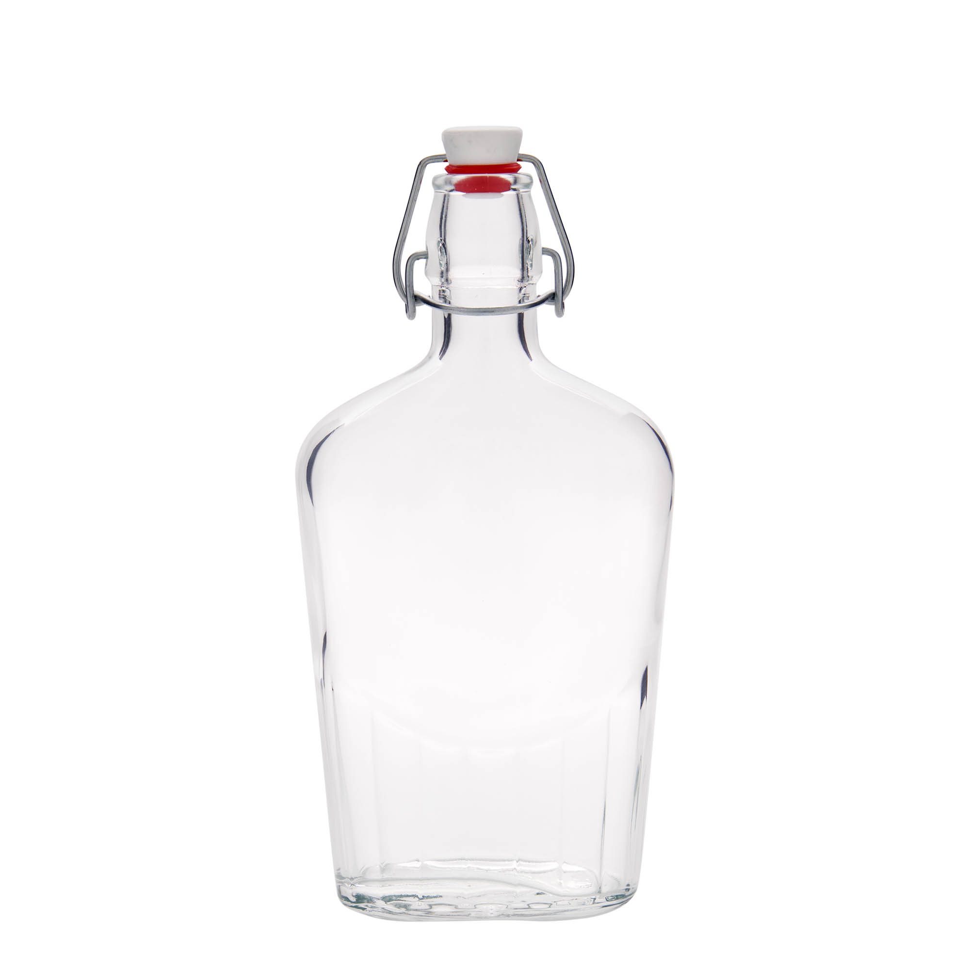 500 ml glasflaska 'Fiaschetta', oval, mynning: patentkork