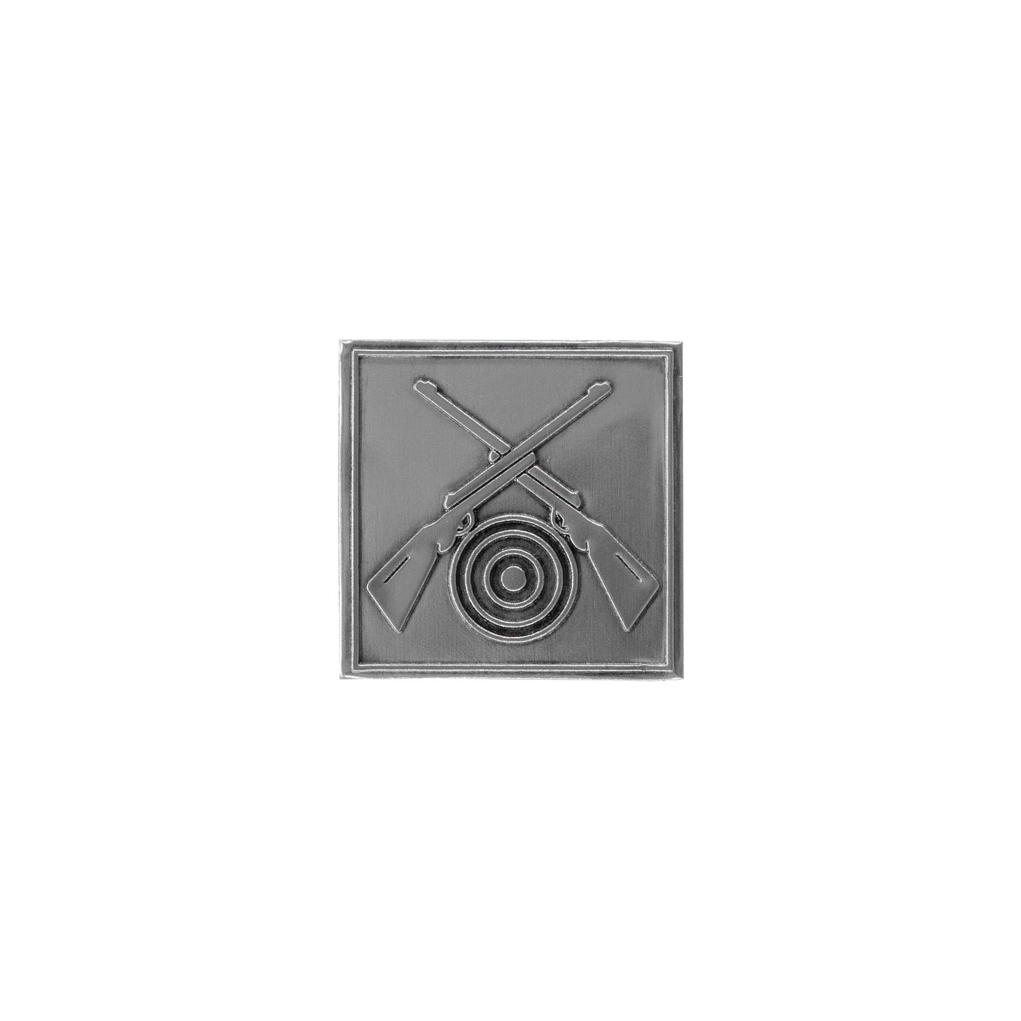 Tennetikett 'Schützen', kvadratisk, metall, silver Tennetikett 'Schützen', kvadratisk, metall, silver