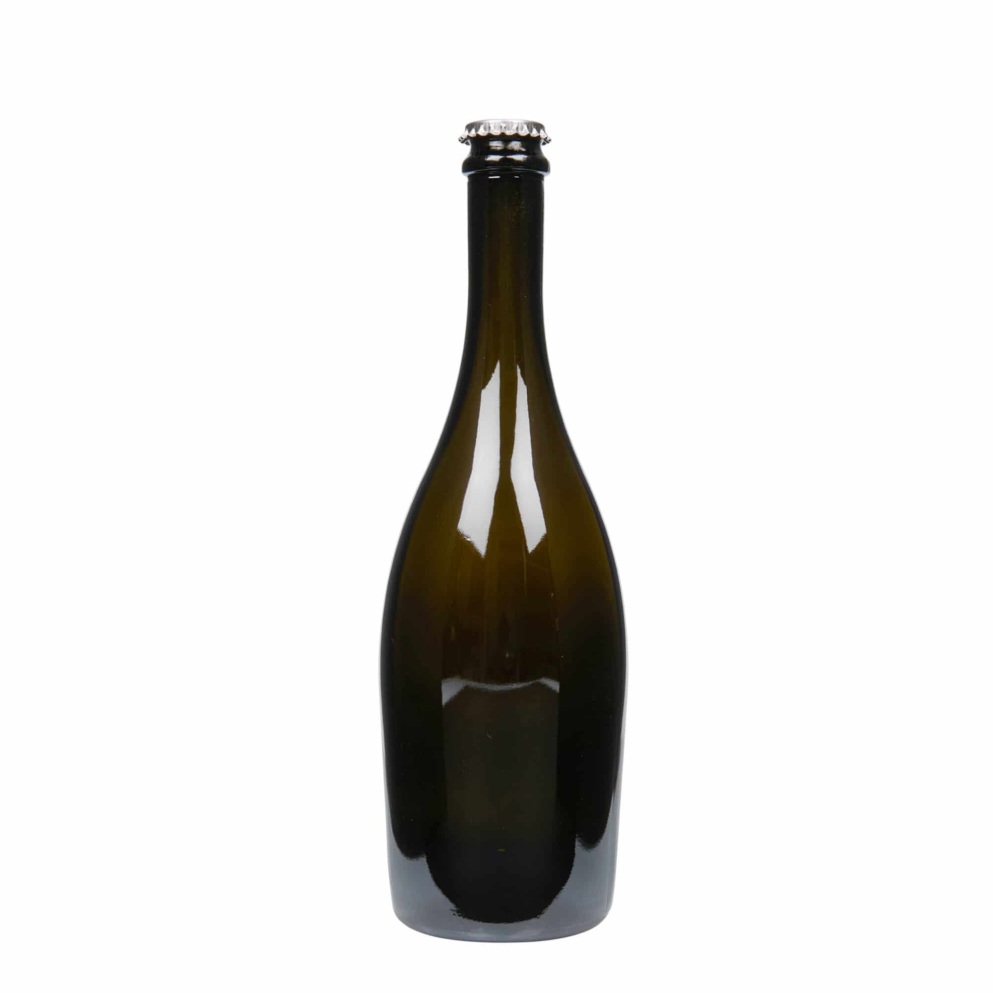 750 ml sektflaska 'Carmen', glas, antikgrön, öppning: kapsyl