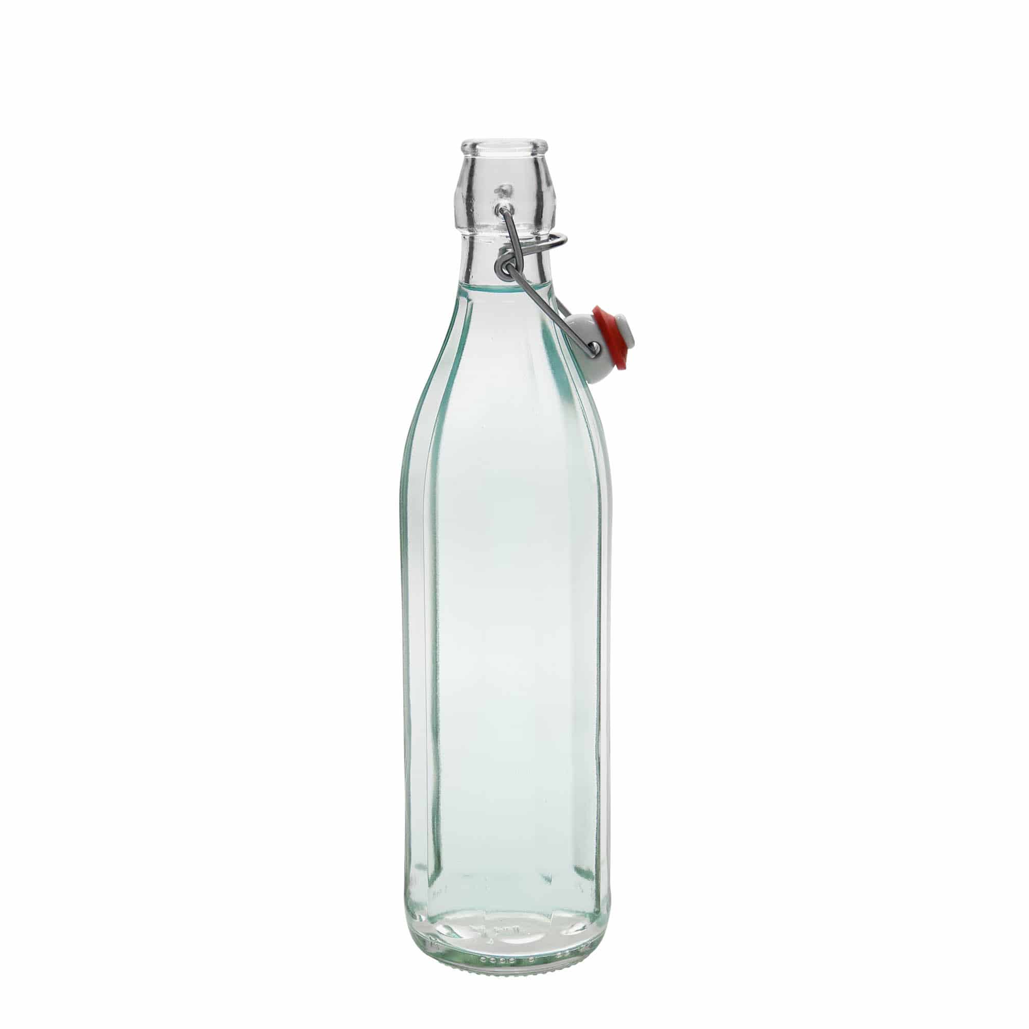 750 ml glasflaska 'Bravo', tiohörnig, öppning: bygelkapsyl