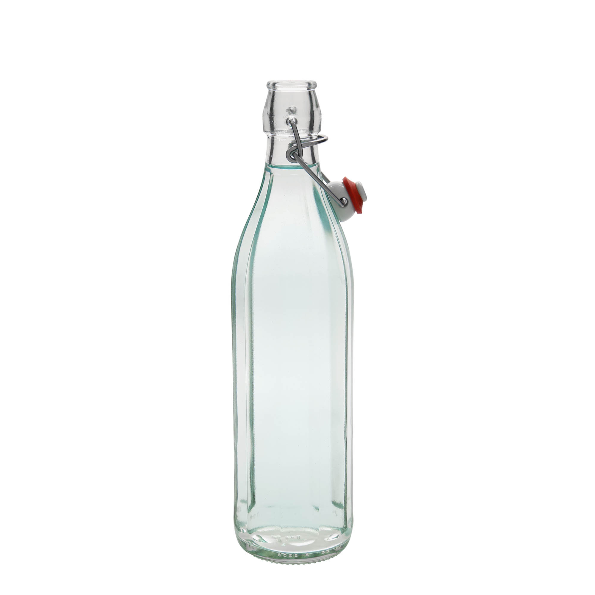 750 ml glasflaska 'Bravo', tiohörnig, öppning: bygelkapsyl