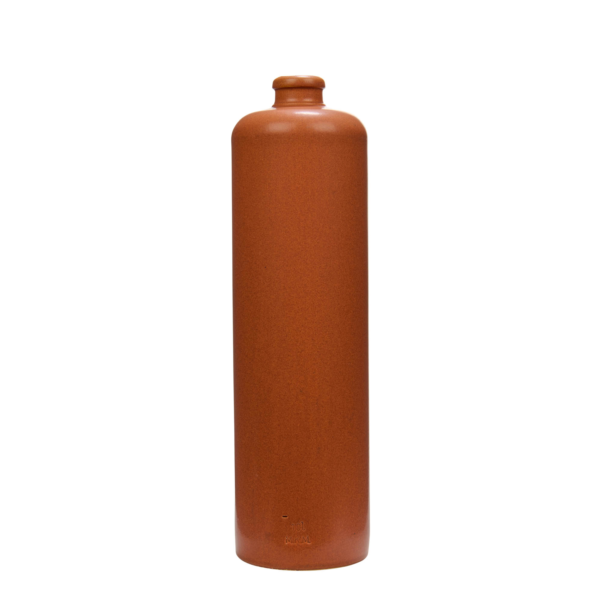 1 000 ml lerkrus, stengods, rödbrun, mynning: kork