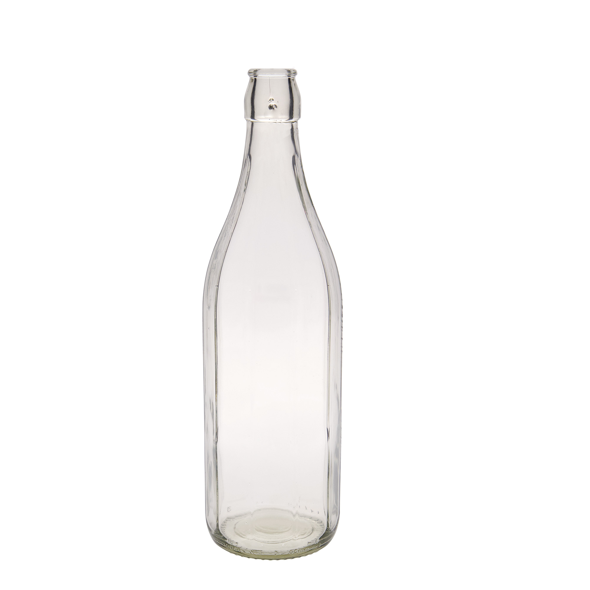 1.000 ml glasflaska 'Bravo' #, tiohörnig, mynning: bygelstängning 1.000 ml glasflaska 'Bravo' #, tiohörnig, mynning: bygelstängning