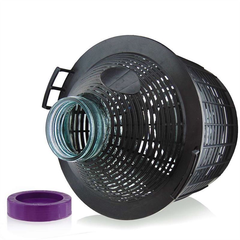 25 l ballongflaska med vid hals, glas, öppning: skruvlock