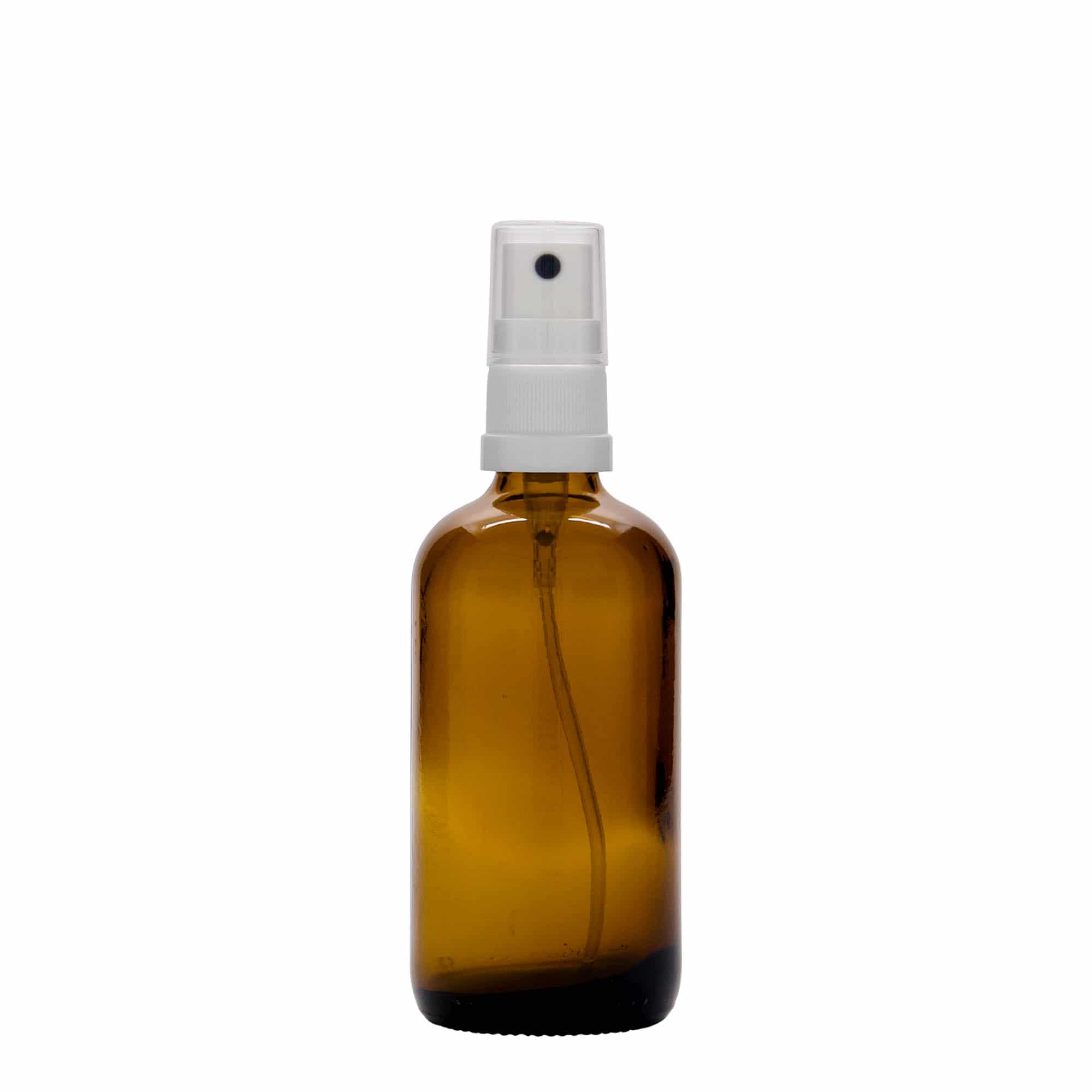 100 ml sprayflaska medicin, glas, brun, öppning: DIN 18