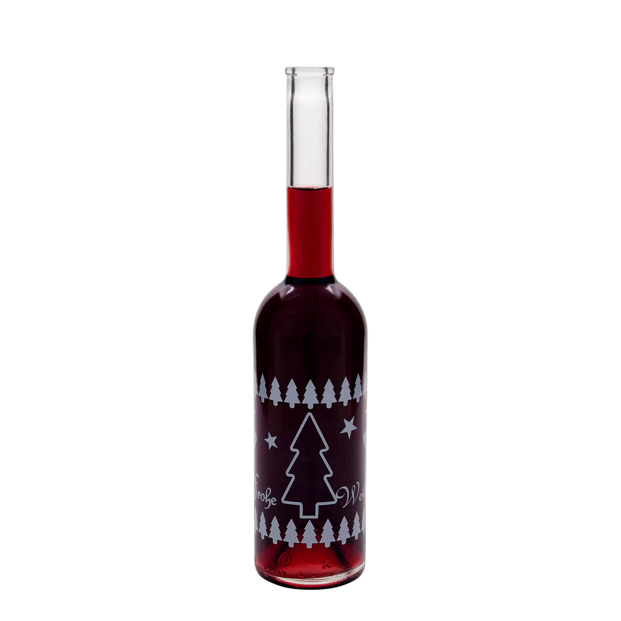 500 ml glasflaska 'Opera', motiv: Klassisk jul, mynning: kork
