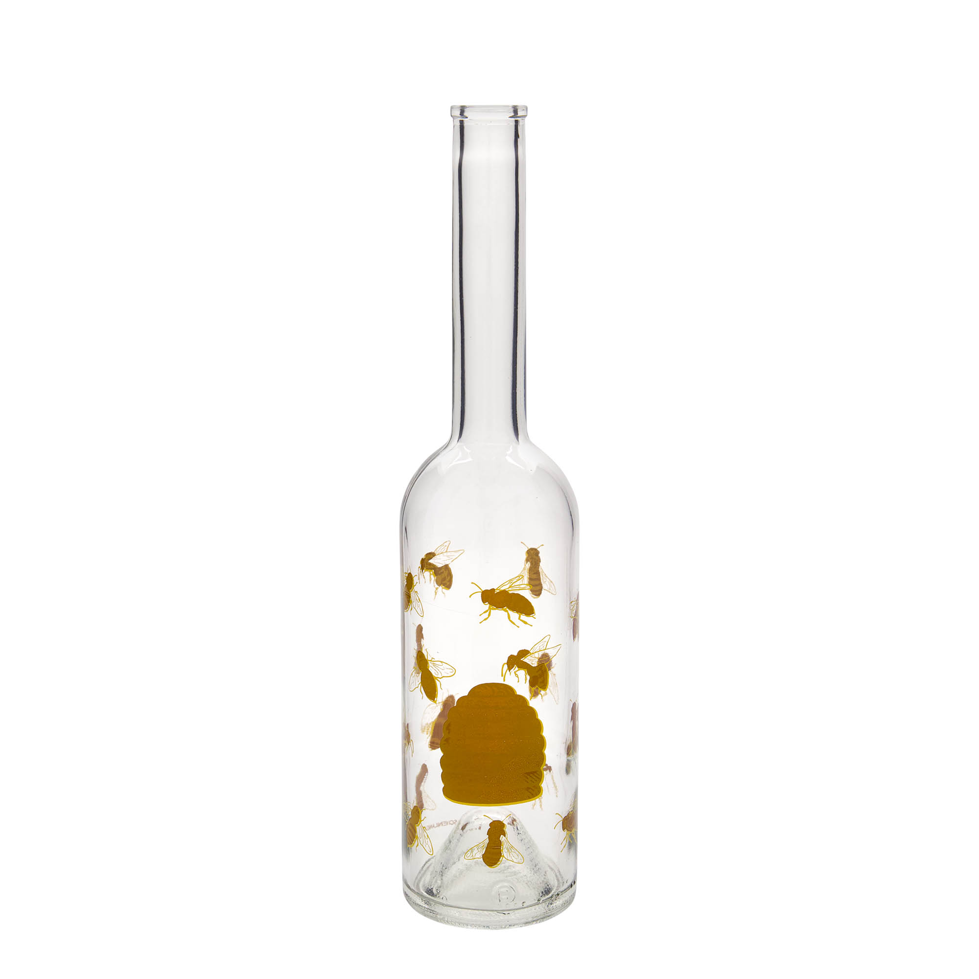 500 ml glasflaska 'Opera', motiv: bin, öppning: kork