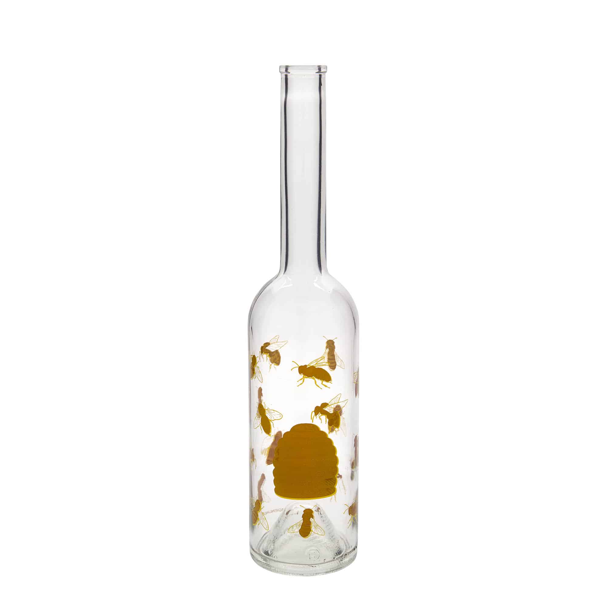 500 ml glasflaska 'Opera', motiv: bin, öppning: kork