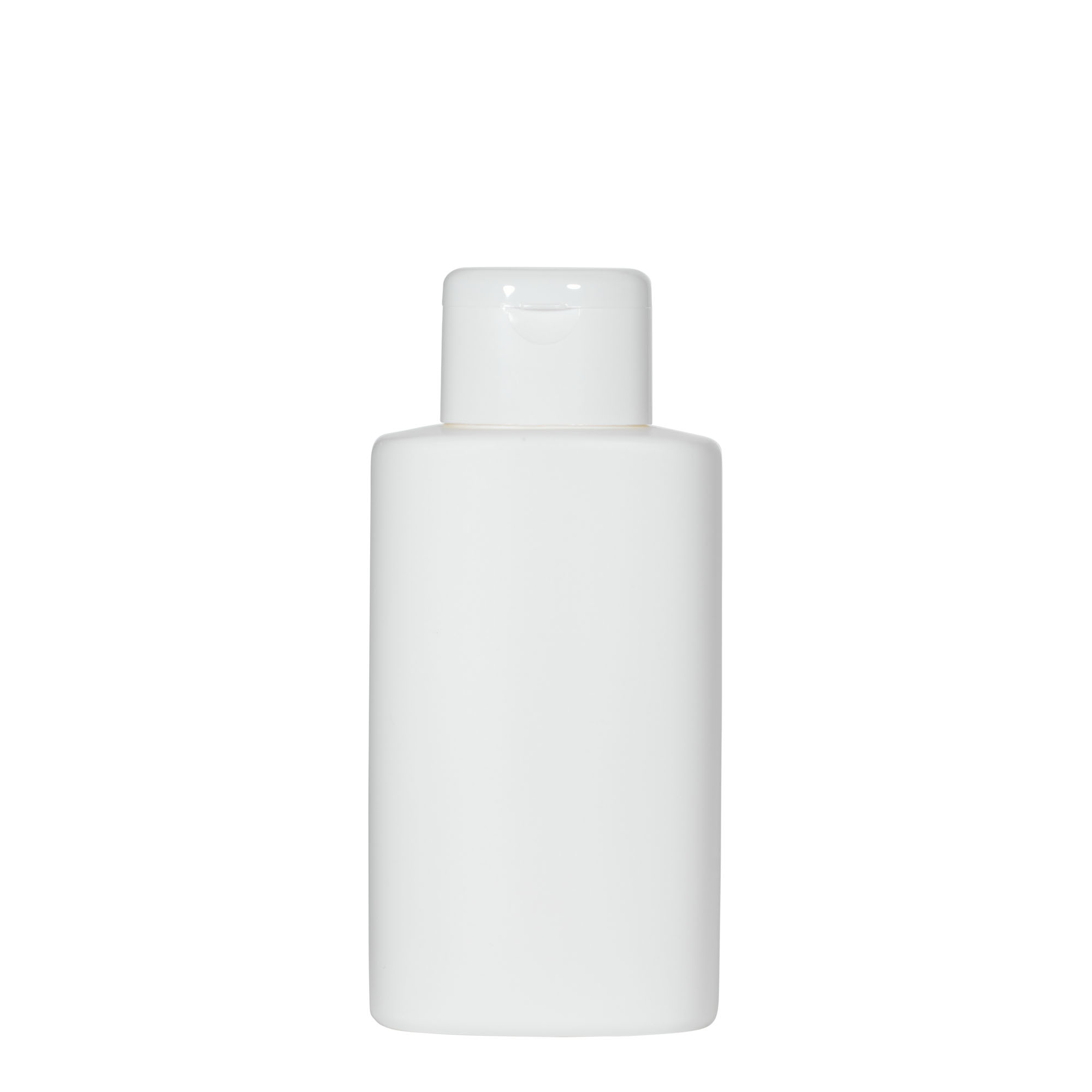 250 ml plastflaska 'Indy', oval, HDPE, vit, öppning: skruvlock
