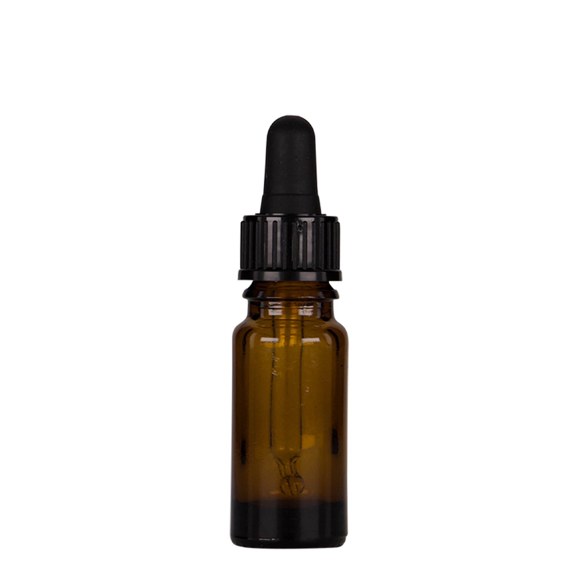 10 ml pipettflaska medicin, glas, brun-svart, mynning: DIN 18