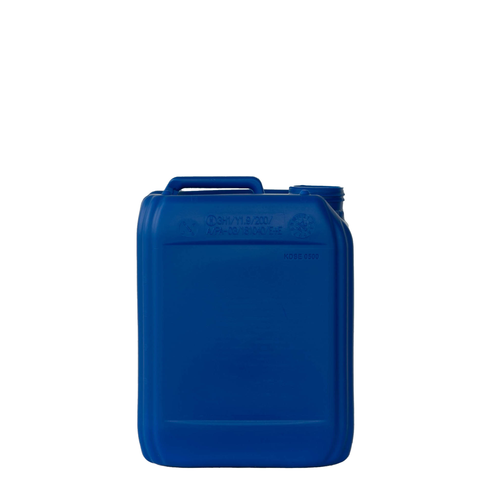 5 l dunk, rektangulär, HDPE-plast, blå, öppning: ND 55 5 l dunk, rektangulär, HDPE-plast, blå, öppning: ND 55