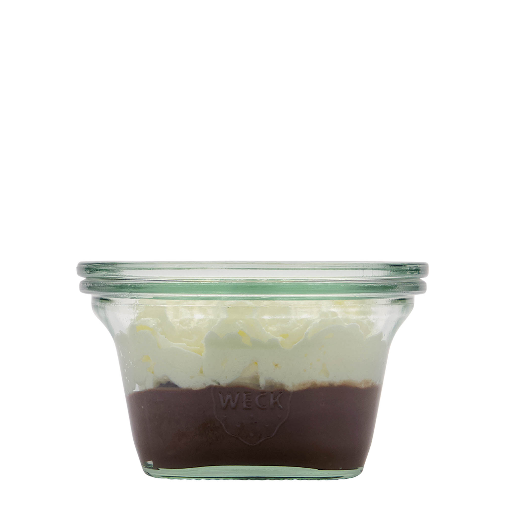 290 ml WECK-Quadroglas, fyrkantigt, öppning: rund kant 290 ml WECK-Quadroglas, fyrkantigt, öppning: rund kant