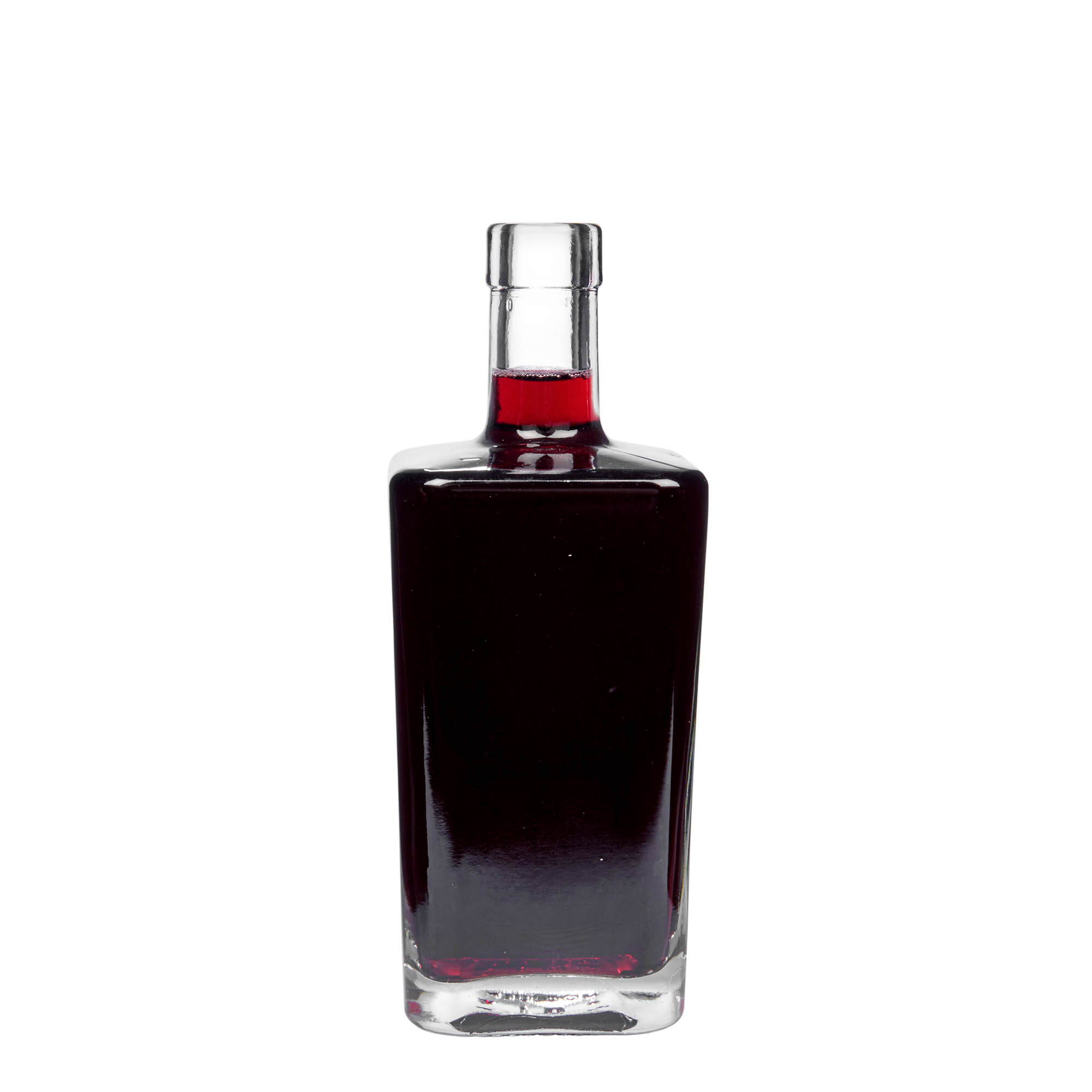 500 ml glasflaska 'Noel', kvadratisk, öppning: kork