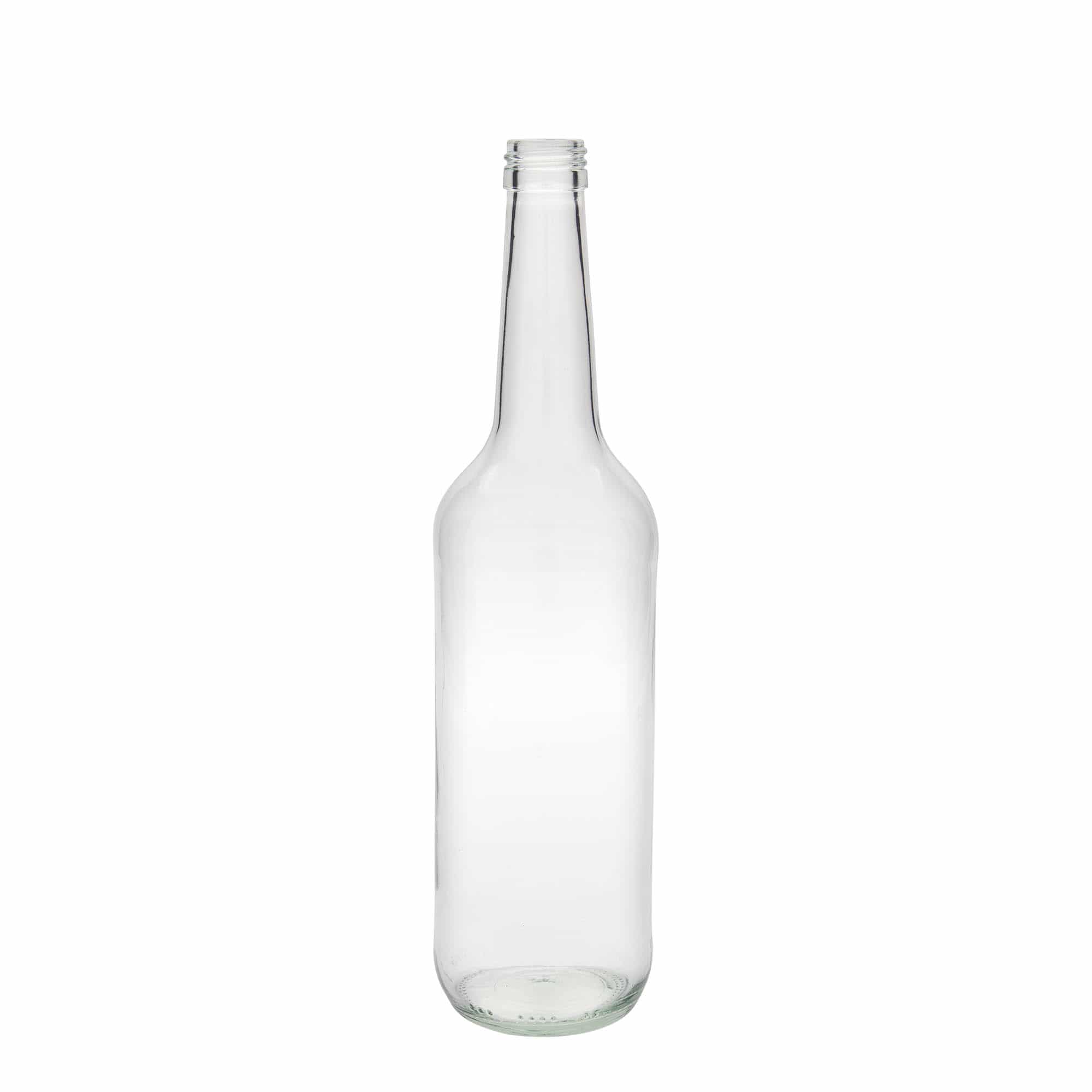700 ml glasflaska med rak hals, öppning: PP 28