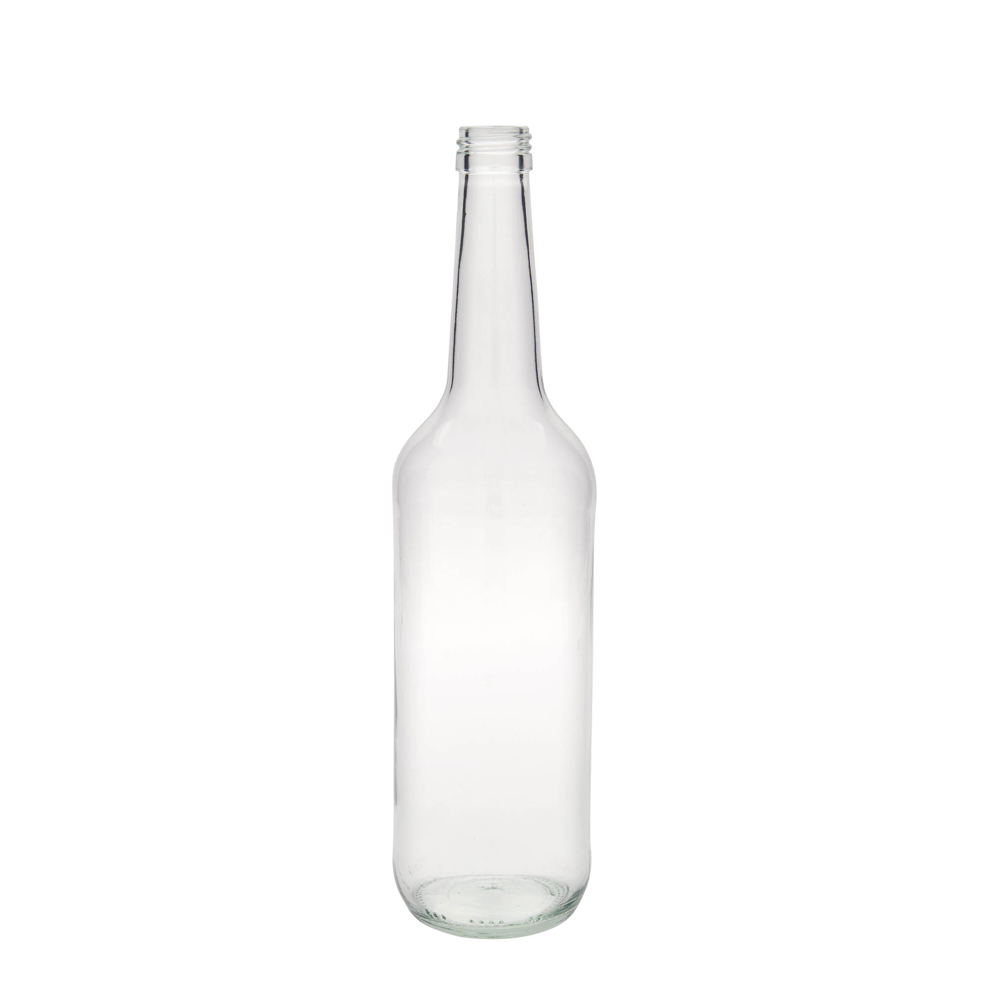 700 ml glasflaska med rak hals, öppning: PP 28
