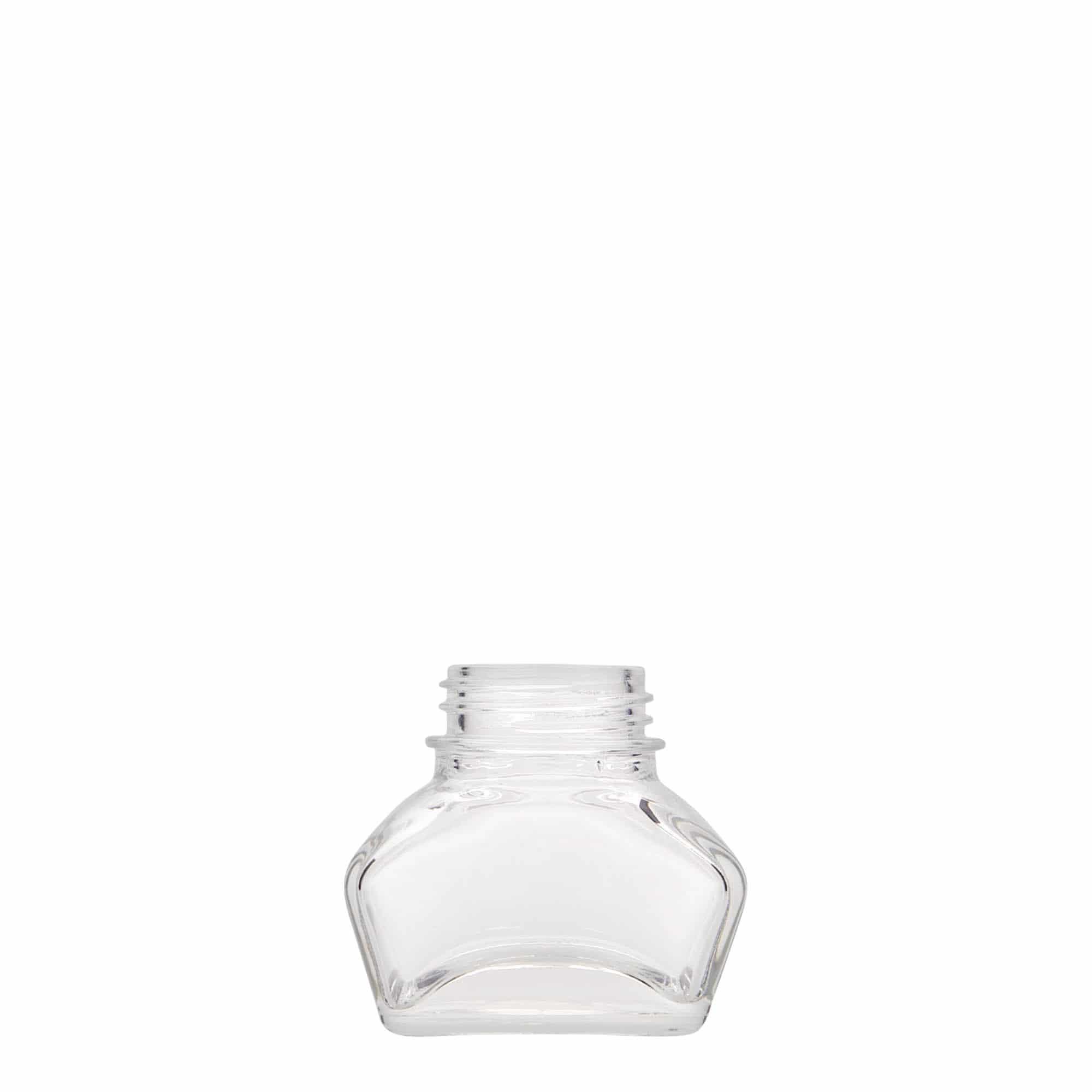 30 ml bläckflaska, rektangulär, öppning: skruvlock