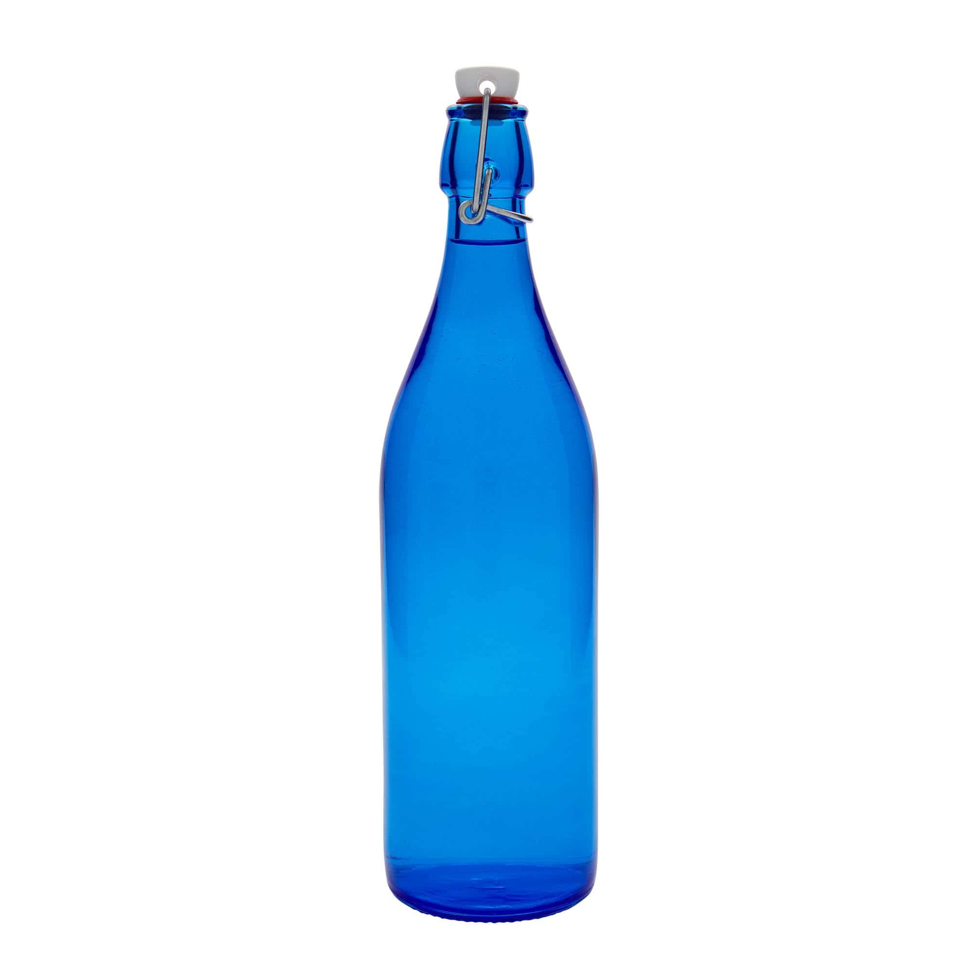 1.000 ml glasflaska 'Giara', blå, mynning: bärhandtagsförslutning