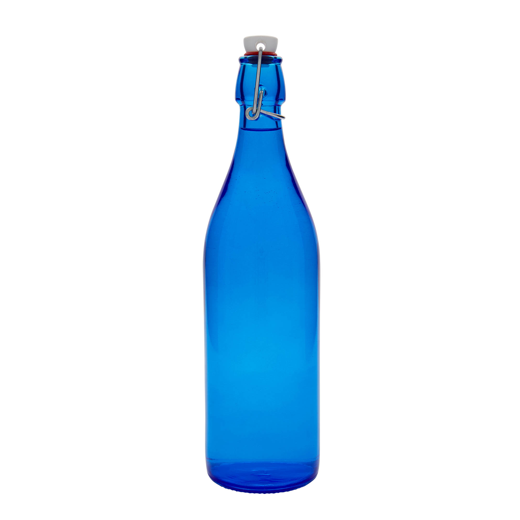 1.000 ml glasflaska 'Giara', blå, mynning: bärhandtagsförslutning